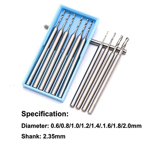 2.35mm Shank Alloy Engraving Drill Bits Set for Wood, Ivory & Olive Core Carving - Hollow Needle Drill Tools (1.0-2.35mm Hole Diameter) - Perfect for Jewelry Making, DIY Crafts & Engraving Machines