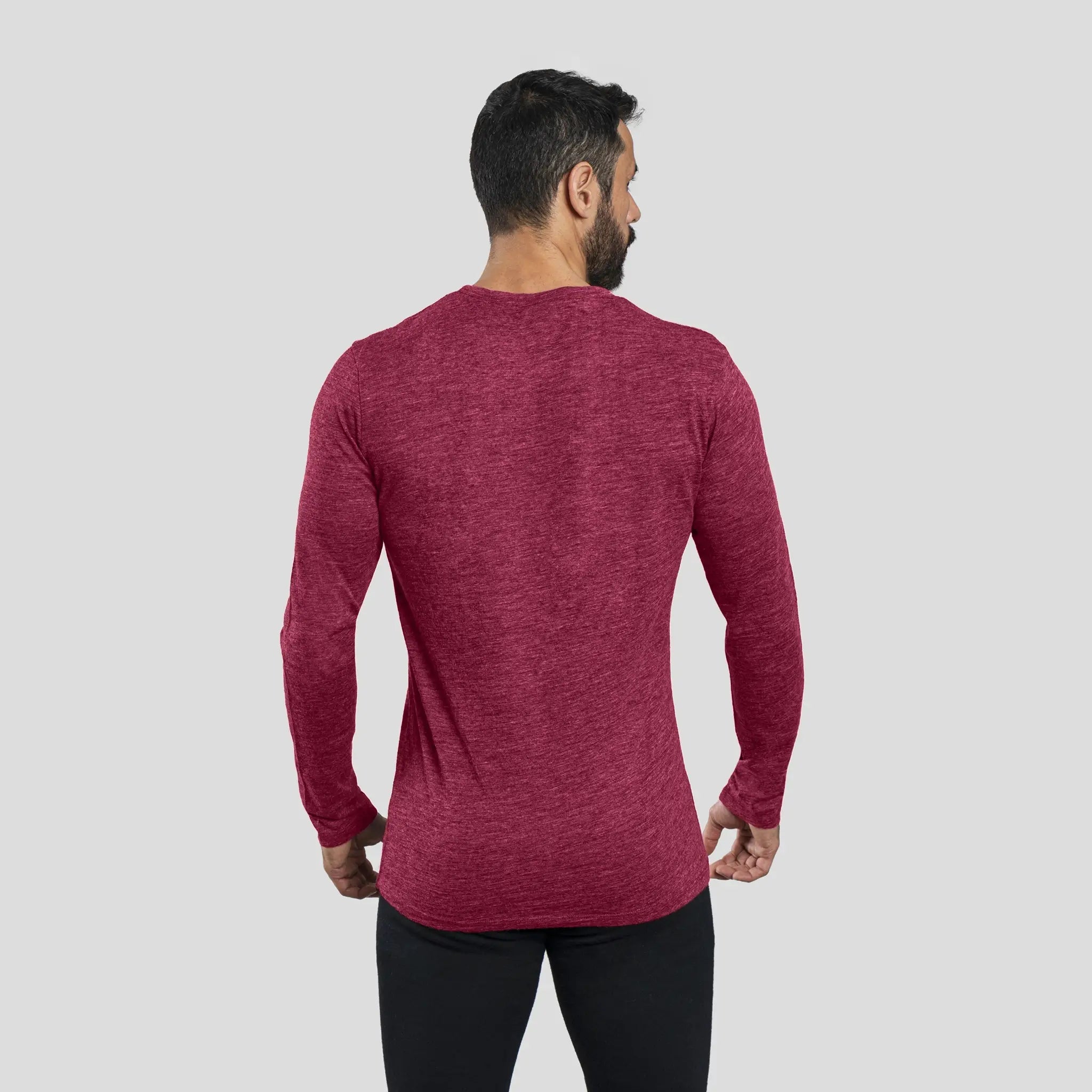 Premium Men's Alpaca Wool Long Sleeve T-Shirt - 160 Ultralight Thermal Base Layer for Hiking, Camping & Winter Outdoor Activities