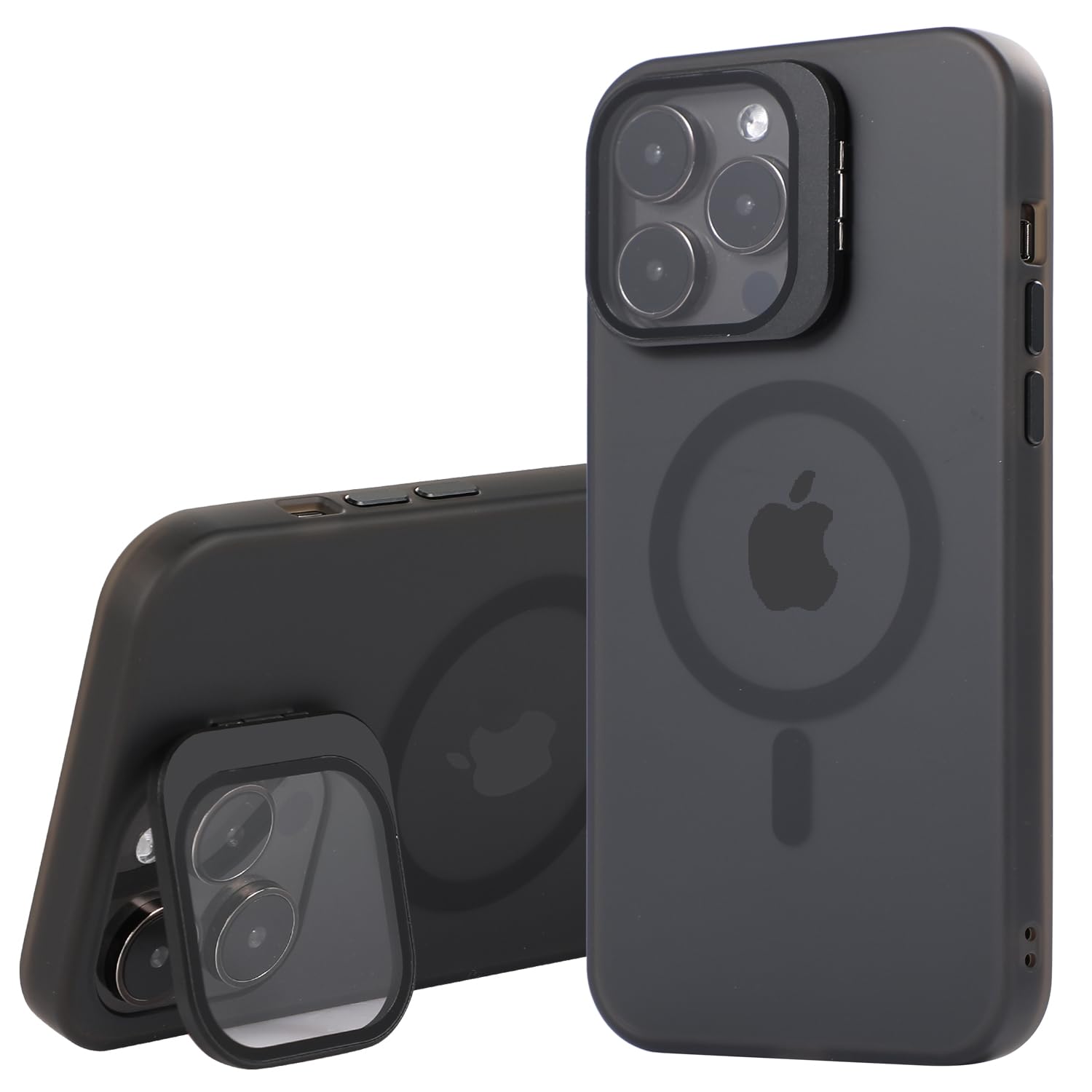 Premium Shockproof iPhone 14 Pro Max Case (6.7 inch) with MagSafe Compatibility, Camera Lens Protector & Metal Kickstand - Durable Black Protective Cover for Everyday Use, Travel & Outdoor Activities