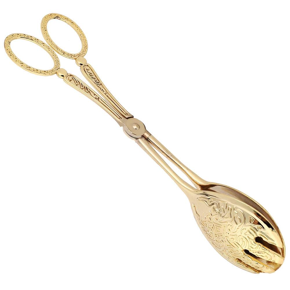 Stainless Steel Food Tongs 8.7 Inch - Zinc Alloy Kitchen Clip for Bread, Cake, BBQ - Easy to Clean & Durable - Perfect for Home Cooking, Baking, Picnics & Outdoor Grilling