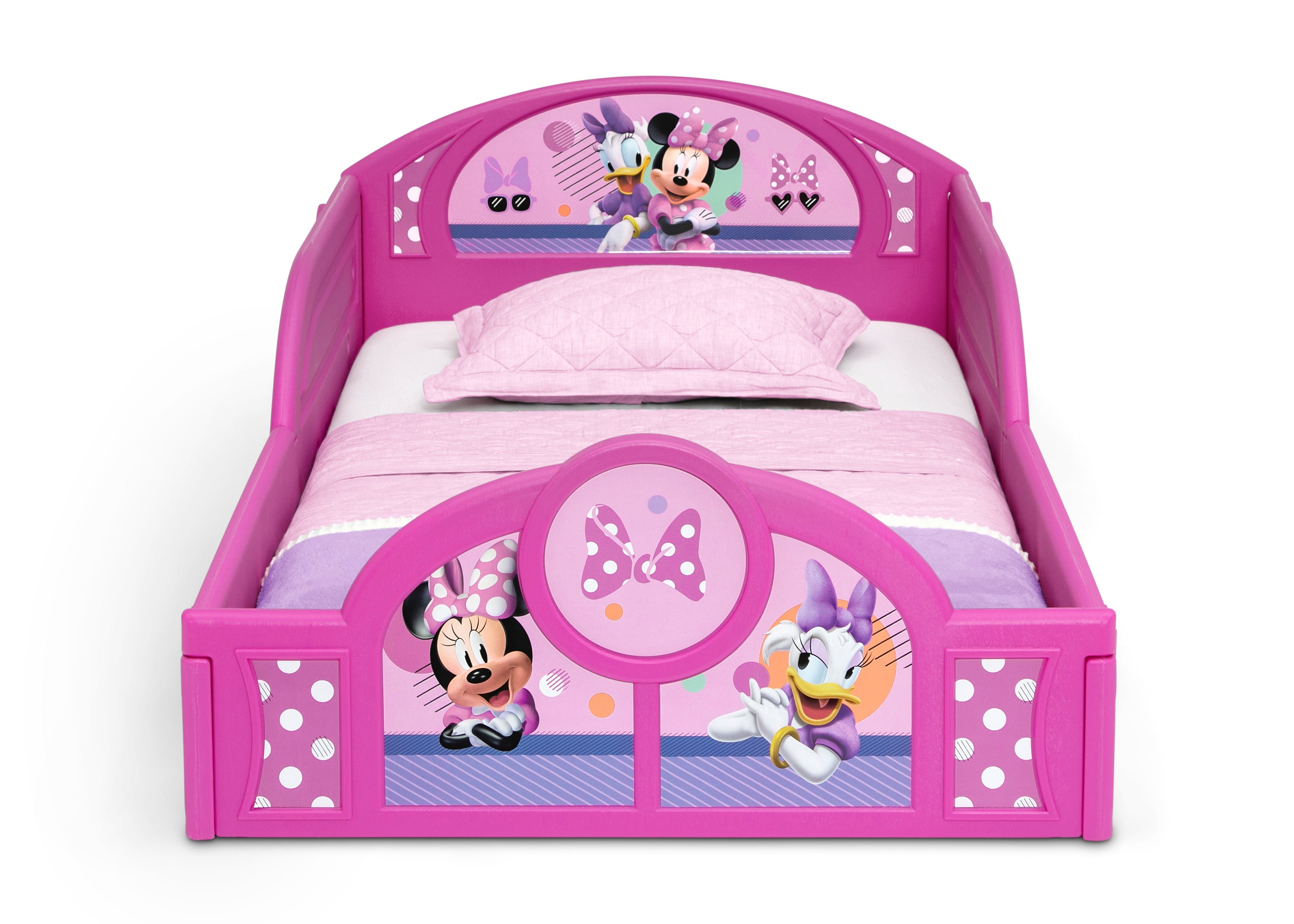 Minnie Mouse 3-Piece Toddler Bedroom Set - Crib Bedding, Curtains & Rug - Disney Nursery Decor for Girls - Perfect for Baby Shower Gifts & Kids Room Makeover