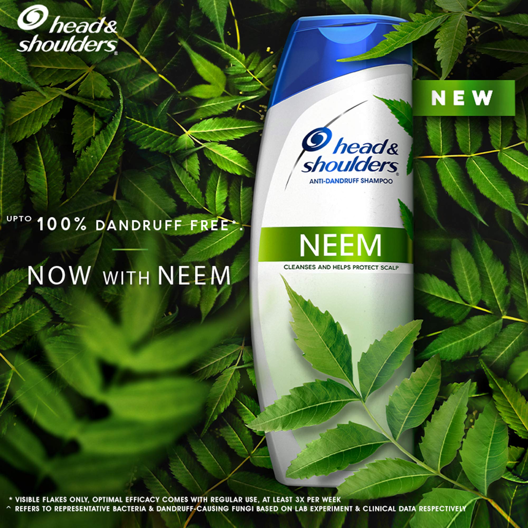 Head & Shoulders Anti Dandruff Shampoo with Neem - 11.5 fl oz (340ml) for Scalp Care & Itch Relief - Perfect for Daily Use & Sensitive Scalps