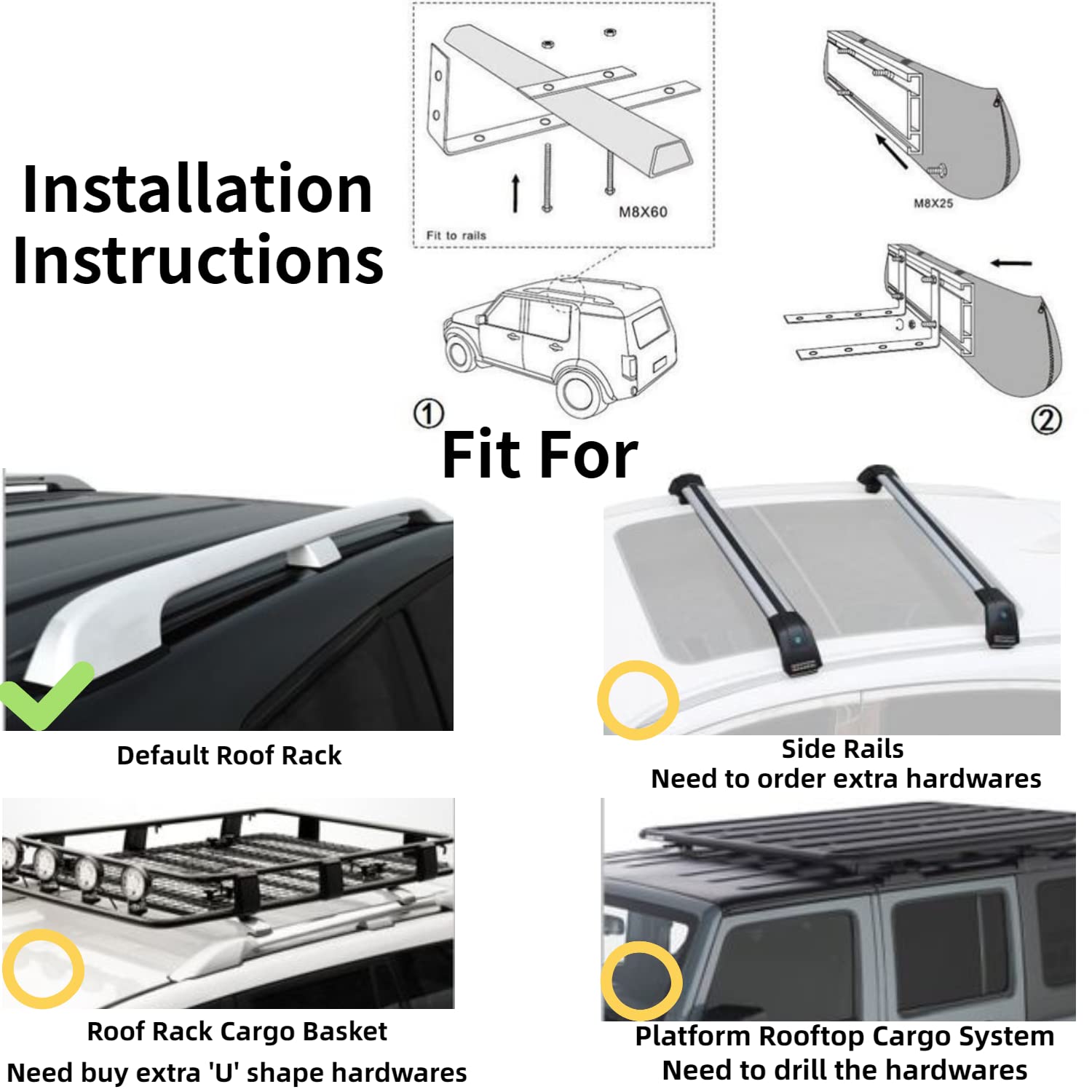 DANCHEL OUTDOOR 4.9x6.5ft Car Overlanding Awning with 2 Side Walls - Windproof Sun Shelter Canopy for Camping, Off-Roading & Outdoor Adventures - Universal Fit for SUVs, Trucks & Vans - Gray