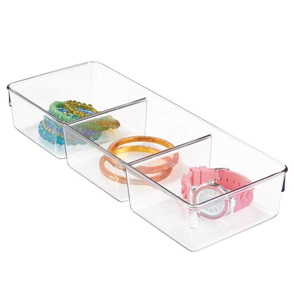 InterDesign Linus Clear Dresser & Vanity Drawer Organizer - 13