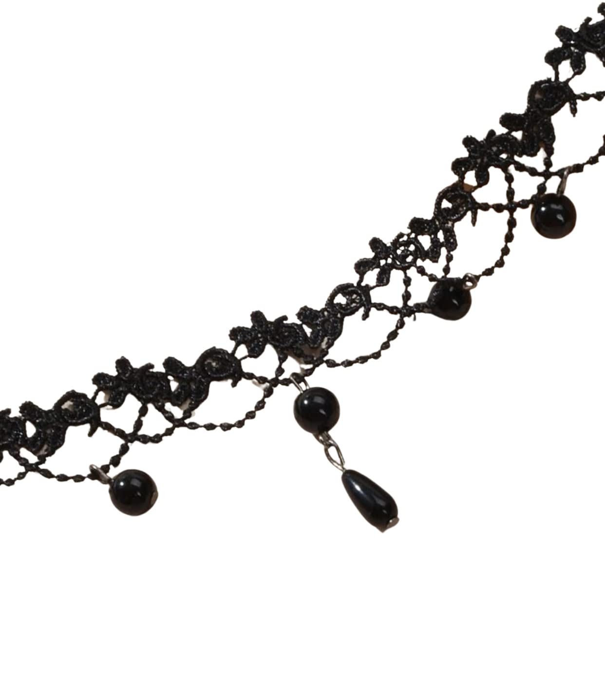 Elegant Lace Choker Necklace with Crystal Pendant - Punk Chain Gothic Jewelry for Women | Perfect for Parties, Weddings & Gothic Fashion