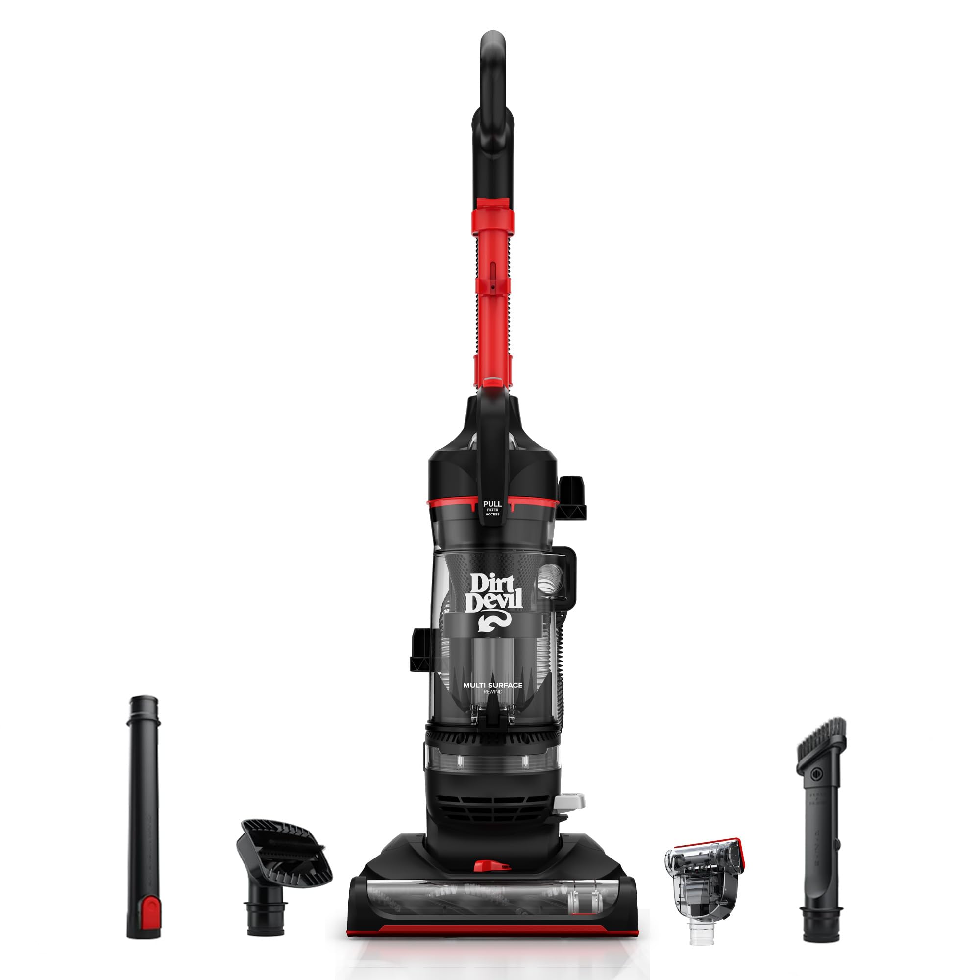 Dirt Devil Multi-Surface Rewind+ Bagless Upright Vacuum Cleaner for Carpets & Hard Floors - Powerful, Lightweight, Corded Home Vacuum for Pet Hair, Dust - Ideal for Living Rooms, Bedrooms & Stairs Cleaning
