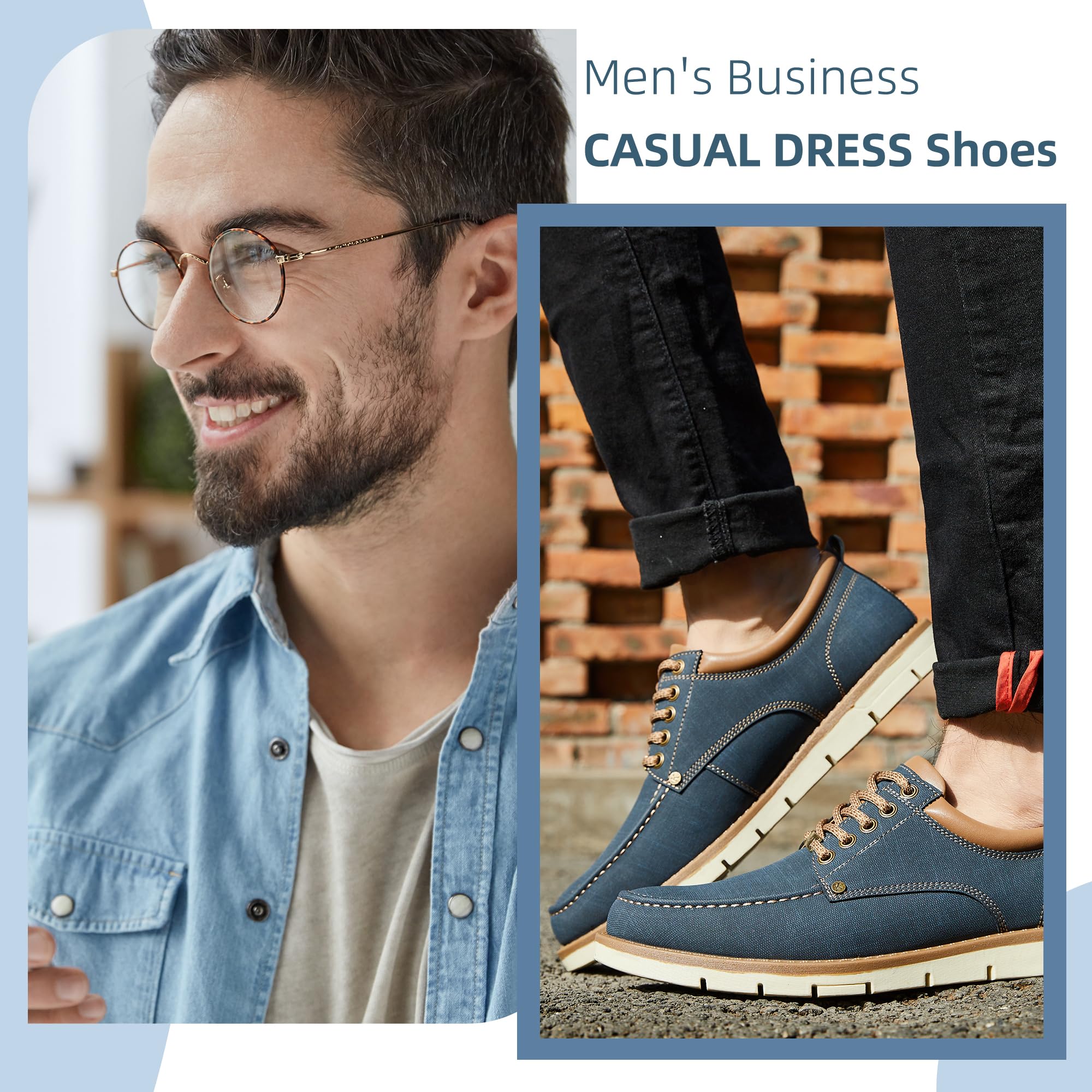 KKYC Men's Comfortable Casual Shoes - Slip On & Lace Up Sneakers for Walking, Work & Everyday Wear