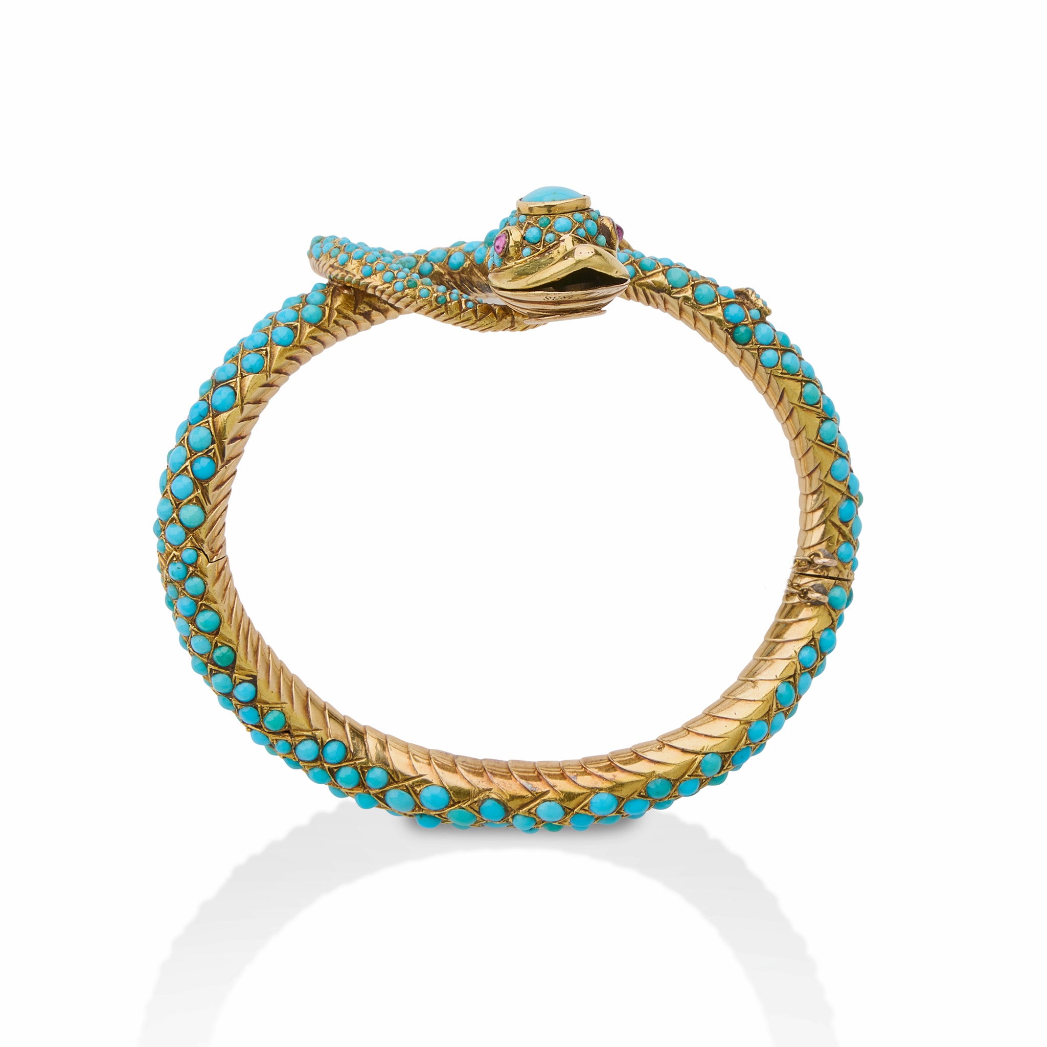 Vintage Turquoise Snake Bangle Bracelet for Women - Handmade Boho Jewelry - Perfect for Festival, Party & Gift Giving