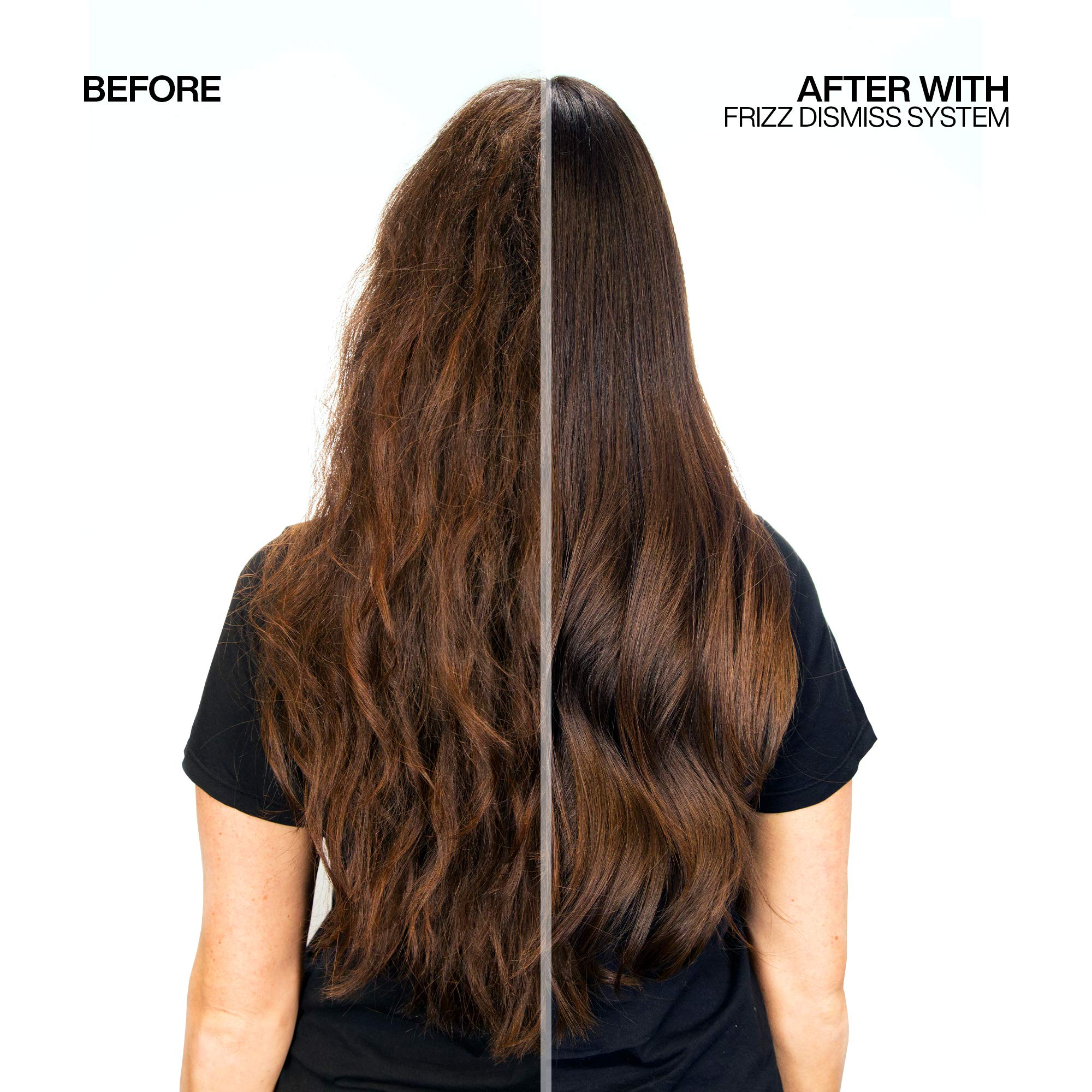 Redken Frizz Dismiss Shampoo & Conditioner Set with Rebel Tame Treatment for Frizzy Hair - Smoothing & Frizz Control Hair Care Kit for Dry, Damaged Hair - Perfect for Daily Use at Home or Salon
