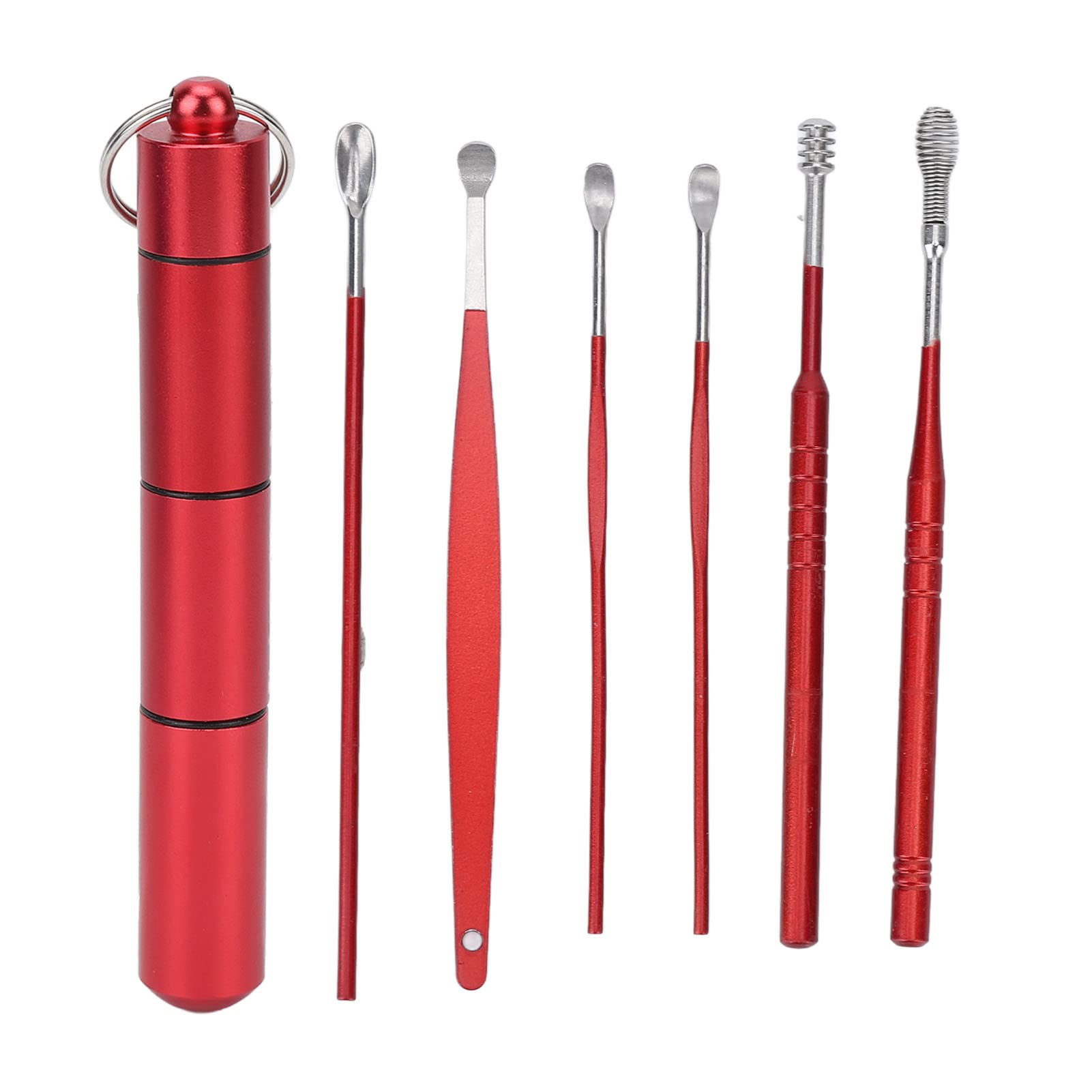 **6PCS Ear Wax Removal Tool Kit - Safe Earwax Curette & Ear Spoon Cleaner for Adults & Kids - Home & Salon Use**    *(Perfect for Gentle Ear Hygiene, Travel, and Professional Ear Cleaning Services)*