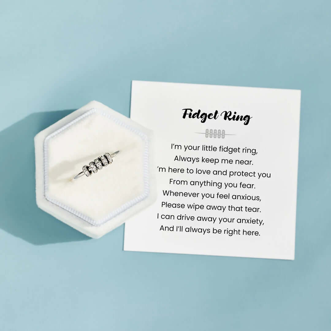 Women's Anxiety Relief Fidget Spinner Ring - Stress & Focus Tool for ADHD, OCD, Anxiety | YS000 | Perfect for Office, School, Travel & Meditation