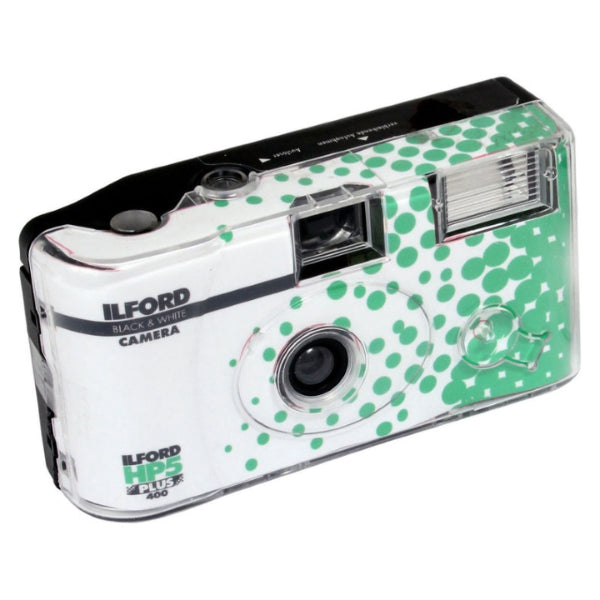 Ilford HP5 Plus 35mm Black and White Film Single Use Camera with Built-in Flash - 27 Exposures for Street Photography, Travel & Everyday Moments