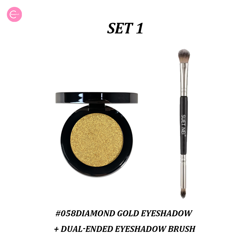 SUET NEI Diamond Glow Mono Eyeshadow - Long Lasting Shimmer Single Eyeshadow for Day & Night Makeup - Perfect for Parties, Weddings & Special Occasions