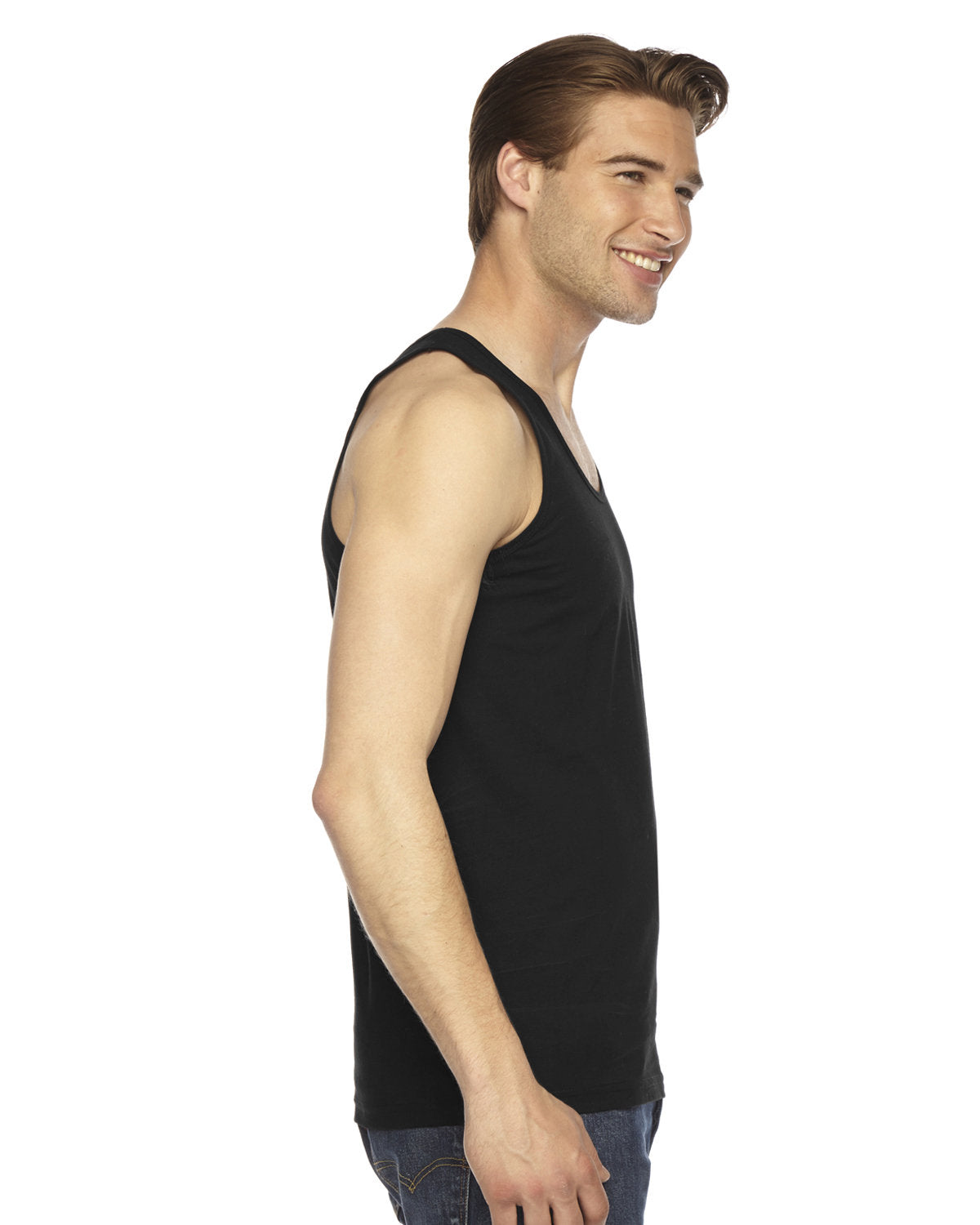 American Apparel 2408W Unisex Fine Jersey Tank Top - Soft Cotton Blend for Men & Women - Perfect for Gym, Yoga, Beach & Summer Outfits