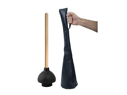 Heavy Duty Universal Toilet Plunger Holder Bag - Black Plunger Carrying Case for Hotels, Cruise Ships & Plumbers (2 Pack) - Ideal for Travel, Home & Professional Plumbing Use