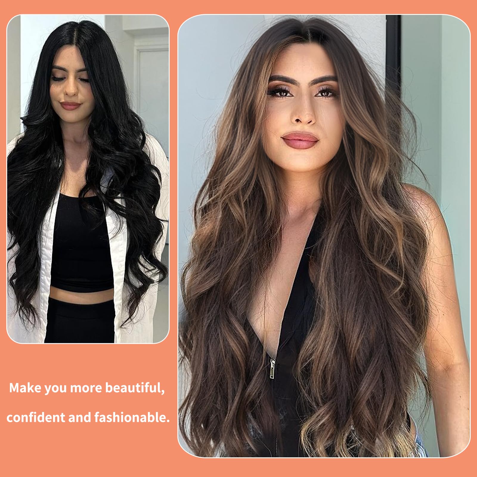 13x4x1 HD Lace Pre-Plucked Middle Part Synthetic Wig - Glueless Ready-to-Wear 26