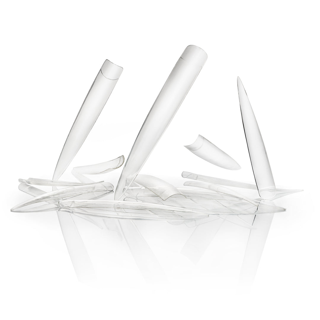 10PC Assorted XL Stiletto Practice Tips for Nails - Perfect for Acrylic, Gel & Dip Powder Nail Art - Salon & Home Manicure Use