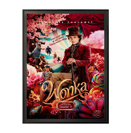 22x34 Metal Movie Poster Frame - Wall Mounted Display Swing Frame for Home Theater, Cinema Room, and Office Decor