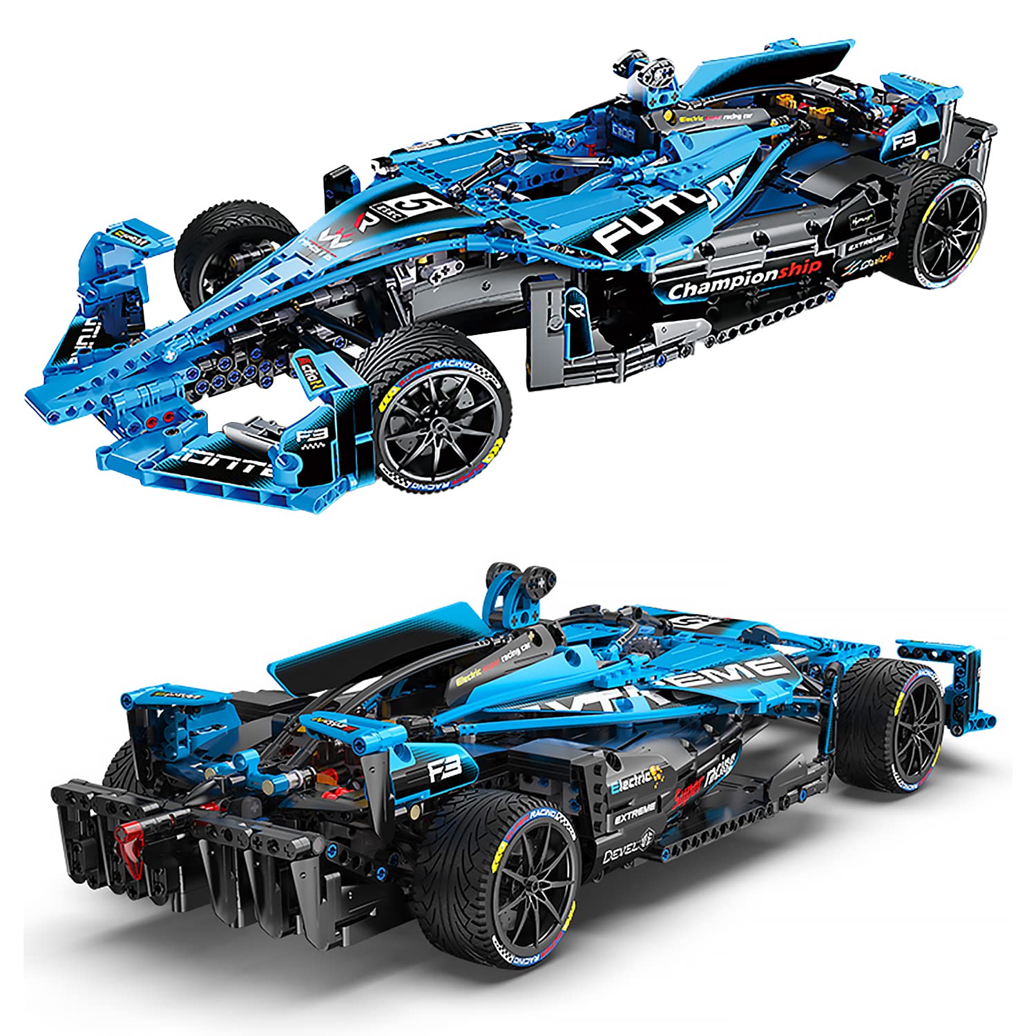 NEWRICE Formula 1 Racing Car Building Blocks Kit - 1:8 Scale MOC Model Sports Car Toy (1667 Pieces) for Adults & Teens 14+, Perfect for Collectors, DIY Enthusiasts & Home Office Decor - 2022 Edition