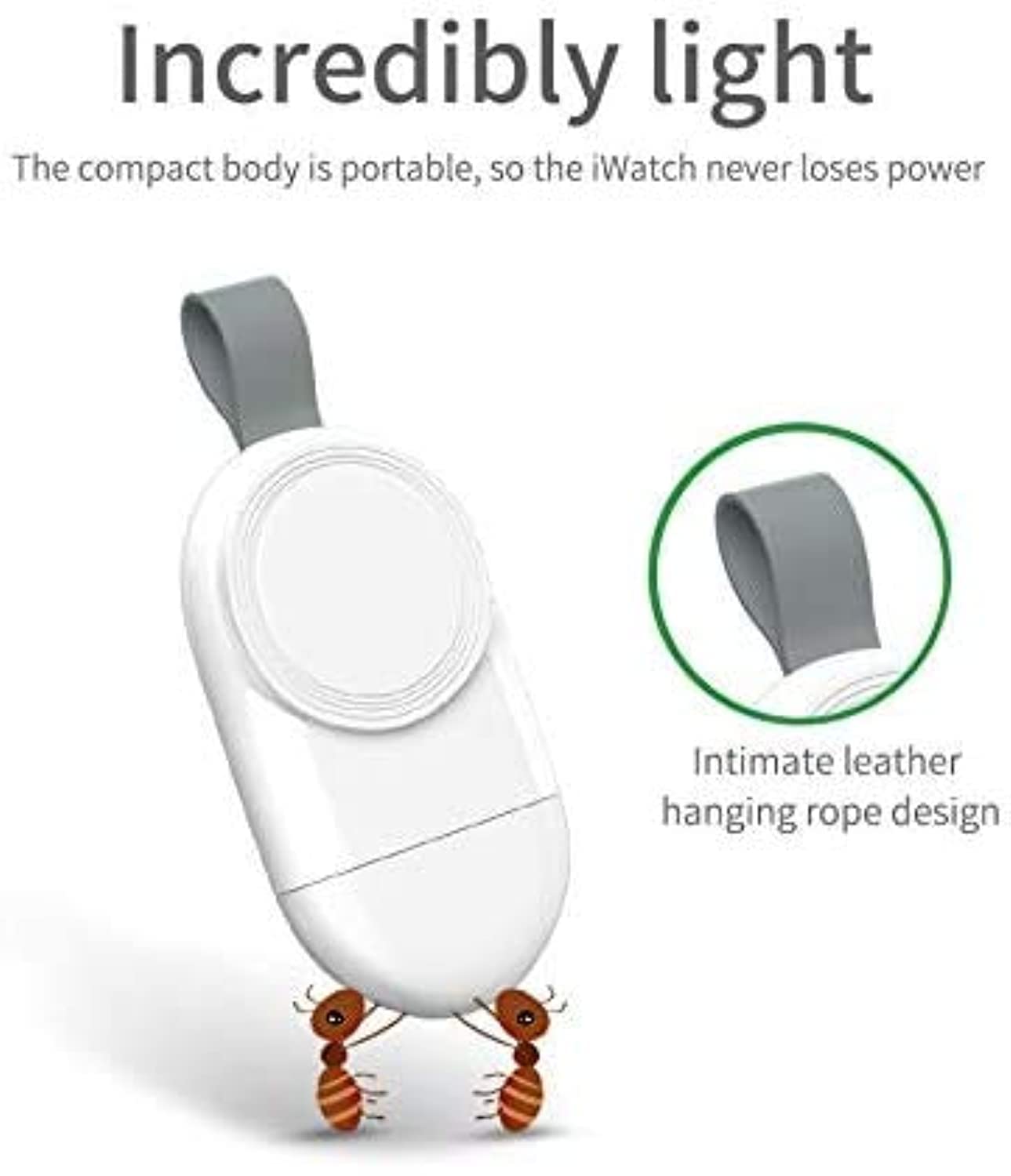 Apple Watch Charger - Magnetic Fast Wireless Charger Compatible with Apple Watch Ultra/Series 8/7/6/5/4/3/2, Portable Travel Charging Station for Home, Office, Car & Vacation