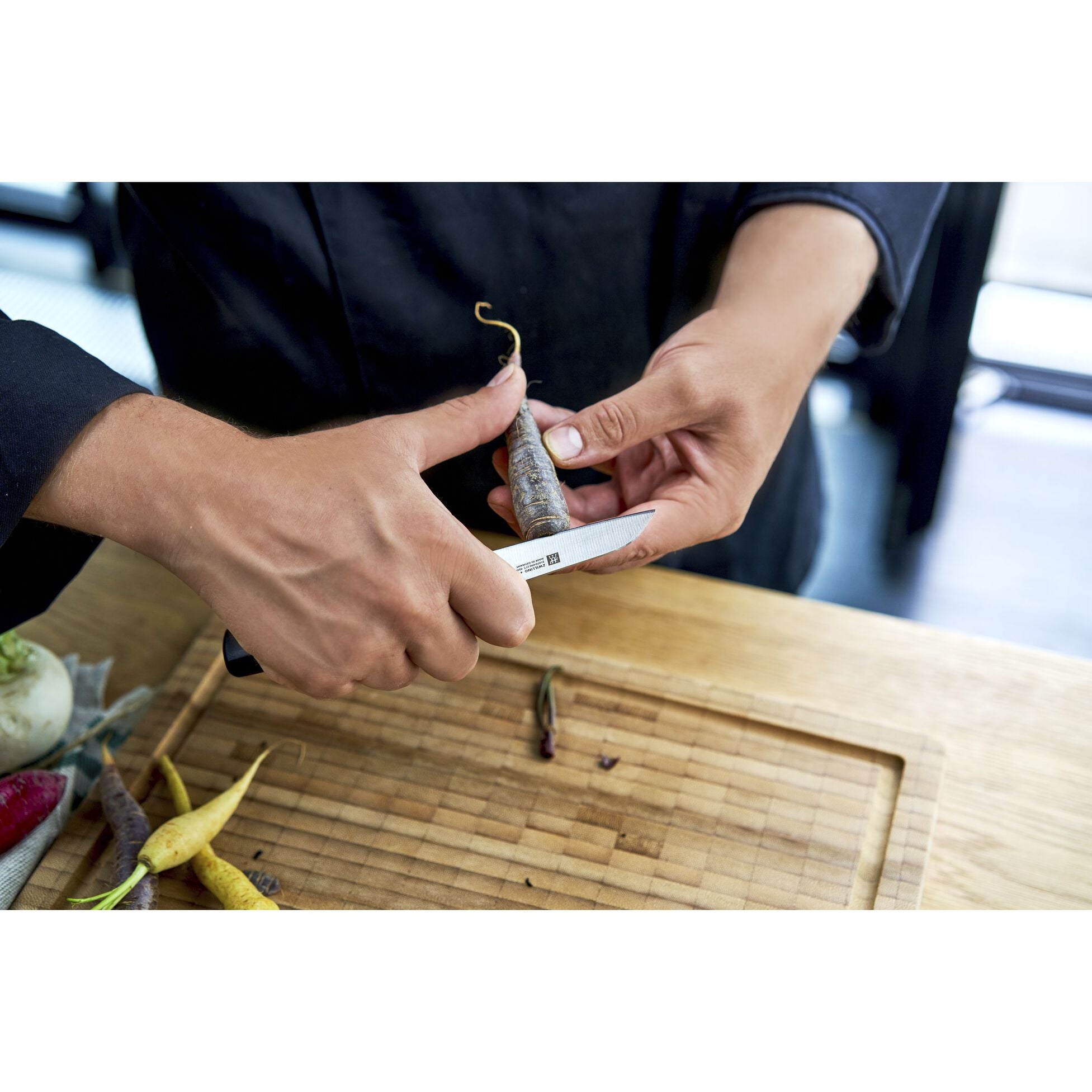 ZWILLING Four Star 3 Vegetable Knife - Premium German Stainless Steel Chef Knife for Professional Cooking & Home Kitchen Use | Perfect for Chopping, Slicing & Dicing Vegetables, Fruits & Herbs