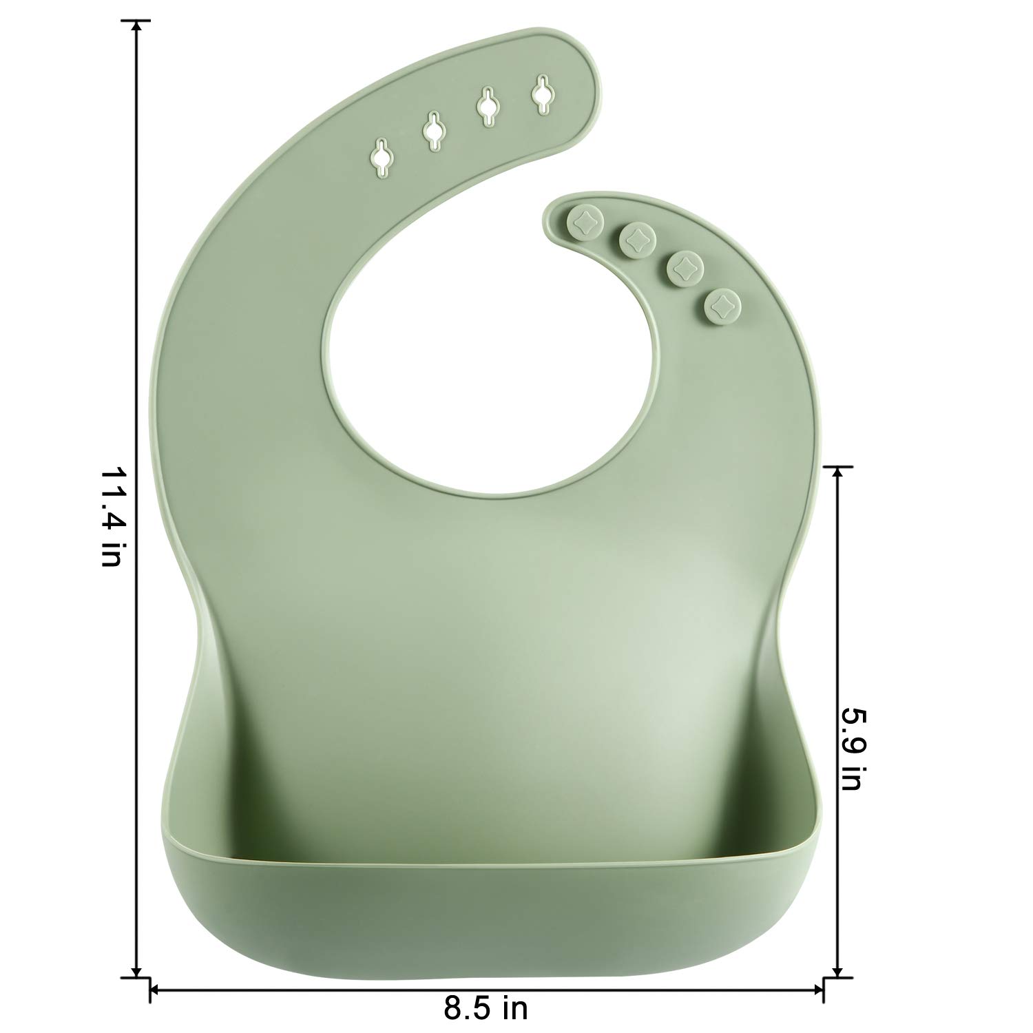 PandaEar 3 Pack Waterproof Silicone Baby Bibs for Boys & Girls 10-72 Months - Soft, Durable & Easy to Clean Feeding Bib Set (Brown, Blue, Green) - Perfect for Mealtime, Snacks & Messy Play