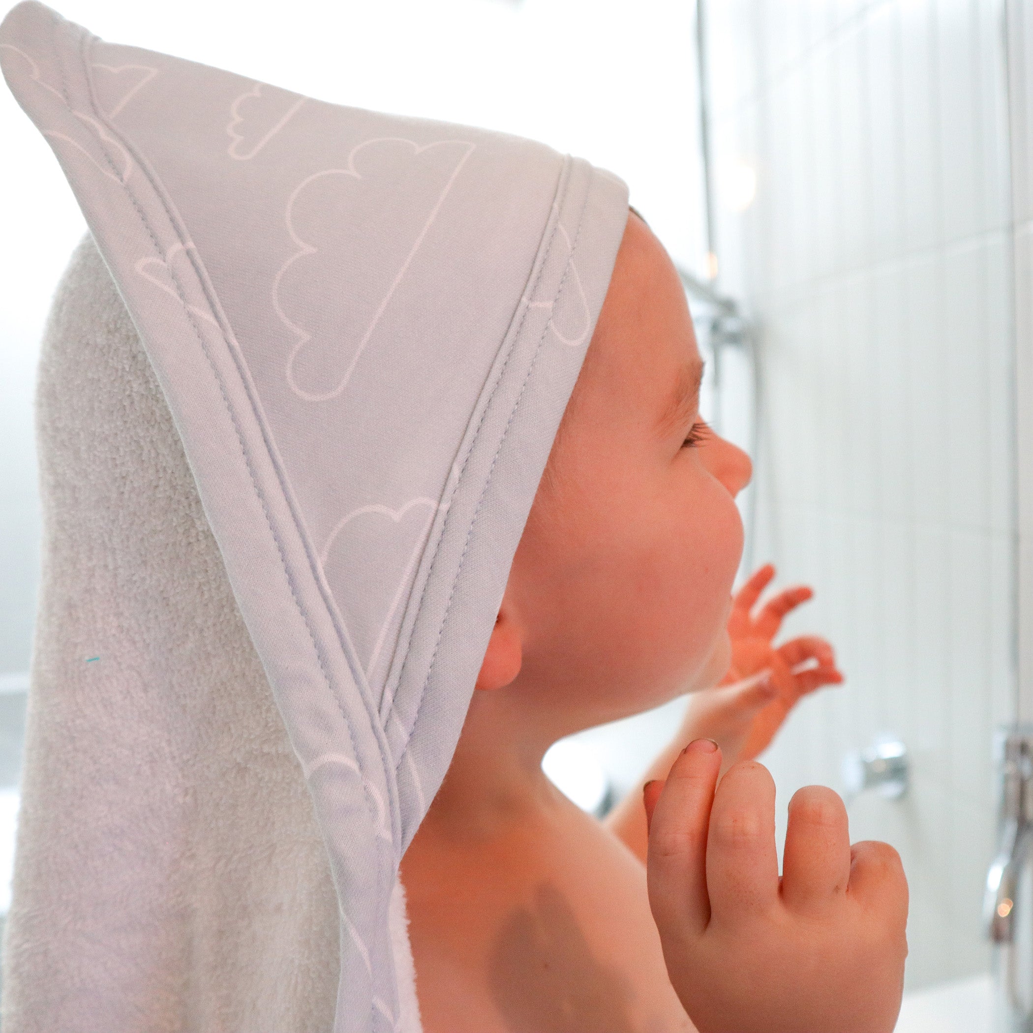 Nordic Style 2-Pack Hooded Baby Towel Set - Soft Dusty Sky & Mint for Newborns, Infants | Perfect for Bath Time, Swimming, and Beach Outings