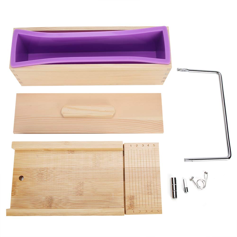 OUKENS 900ml Non-Stick Baking Soap Mold Set - Handmade Soap Cake & Bread Making Mold with Wire - Perfect for DIY Soap Making, Candle Crafting & Home Baking