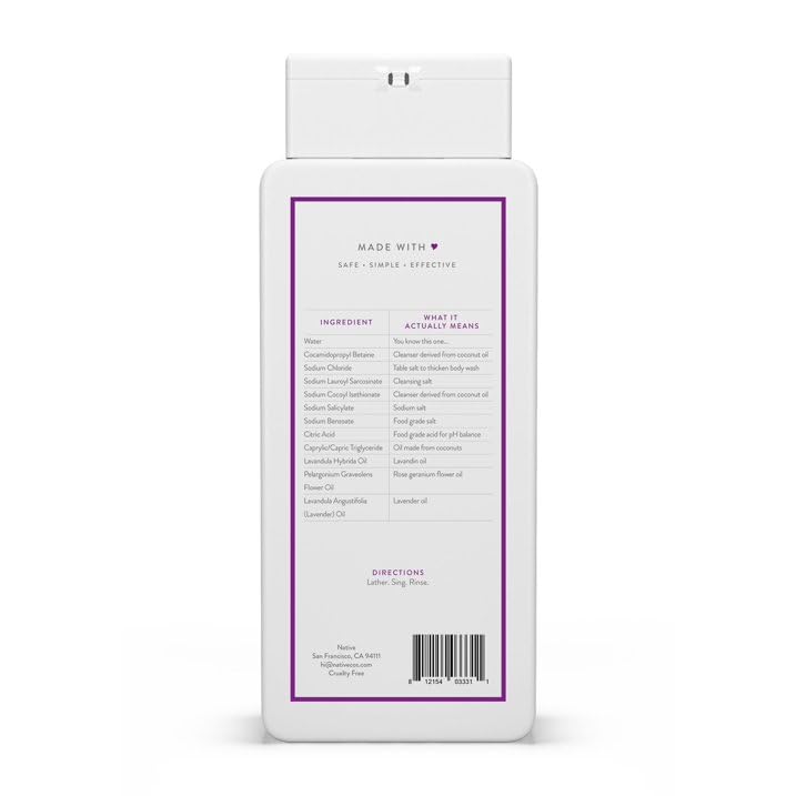 Organic Lavender & Rose Body Wash - Sulfate & Paraben Free - 18 oz - Hydrating & Soothing for Dry Skin - Perfect for Relaxing Bath & Shower Time