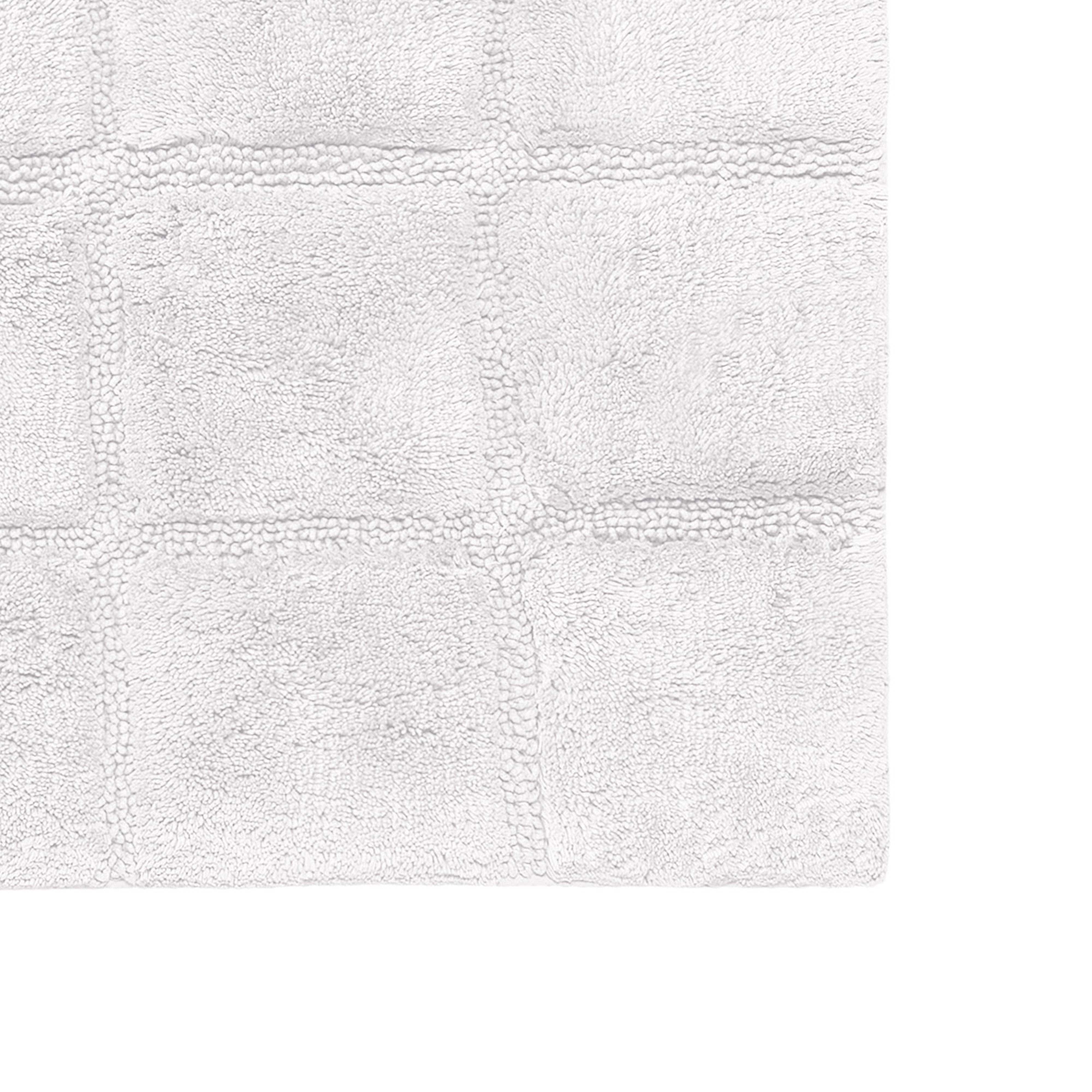 Premium 2-Piece Cotton Bath Rug Set - Soft, Non-Slip Checkered Design for Bathroom Safety and Comfort - Perfect for Bathroom, Shower, and Vanity Areas