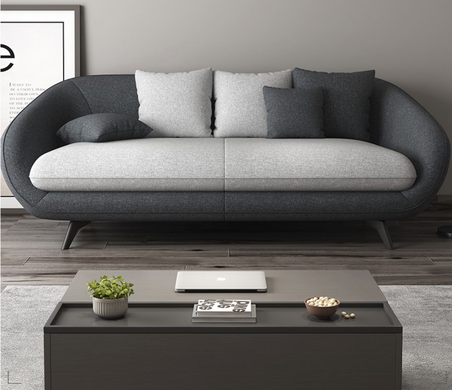 Modern Nordic Style Fabric Sofa - Contemporary LLONA Sofa for Living Room, Lounge & Office Comfort