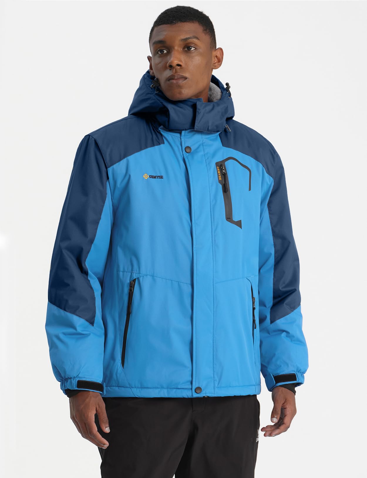 GEMYSE Men's Waterproof Ski Jacket - Windproof Winter Snow Coat for Hiking & Outdoor Activities | Perfect for Skiing, Snowboarding & Cold Weather Adventures