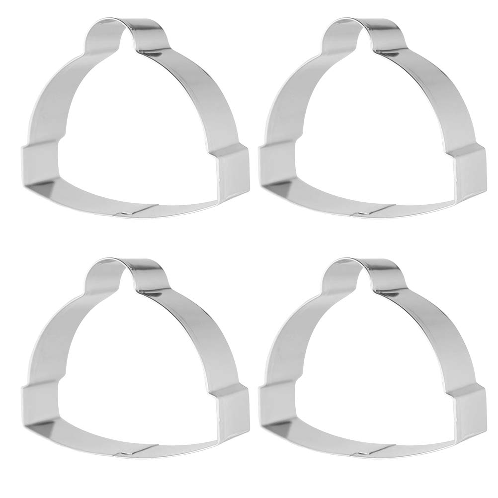 DOITOOL 4PCS Stainless Steel Hat-Shaped Cookie Cutters - Durable Baking Molds for Cookies, Fruits & Pastries | Perfect for Home Kitchen, Bakery, Holiday Baking & DIY Dessert Decorations
