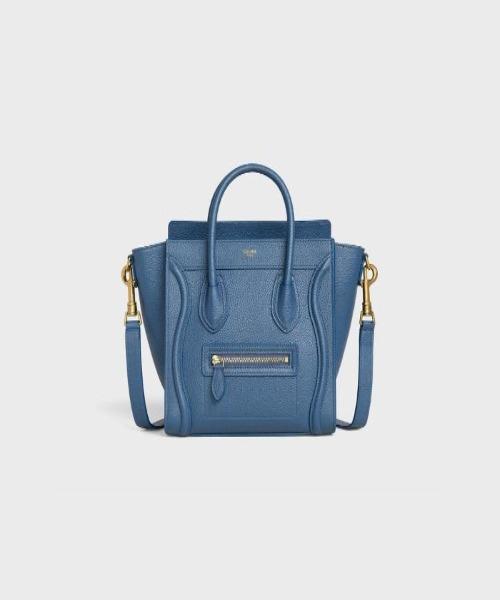 Celine Nano Luggage Tote Bag in Blue | Premium Leather Crossbody Handbag for Women | Perfect for Work, Travel & Everyday Use