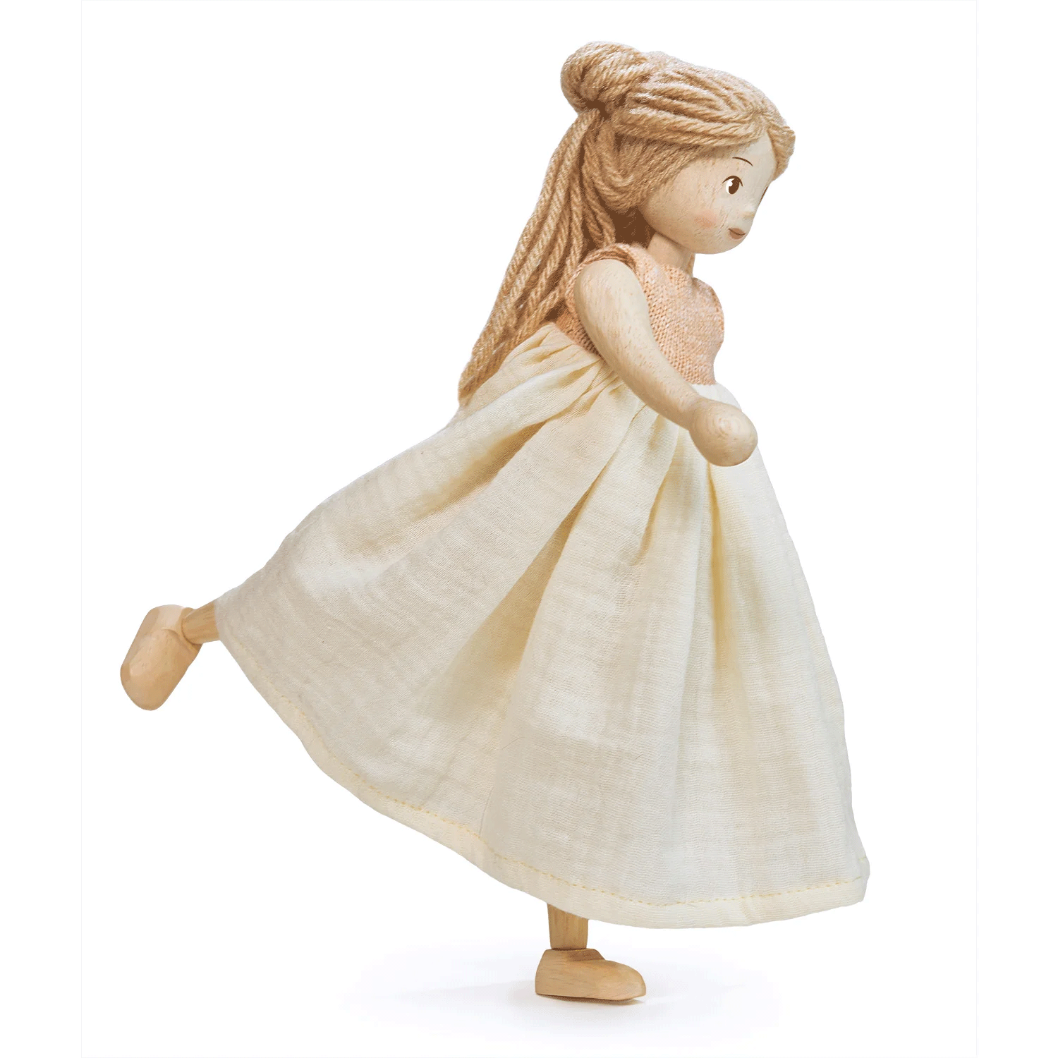 Tenderleaf Toys Wooden Fearne Doll - Handcrafted Eco-Friendly Toy for Kids | Perfect for Imaginative Play, Gift Giving & Nursery Decor