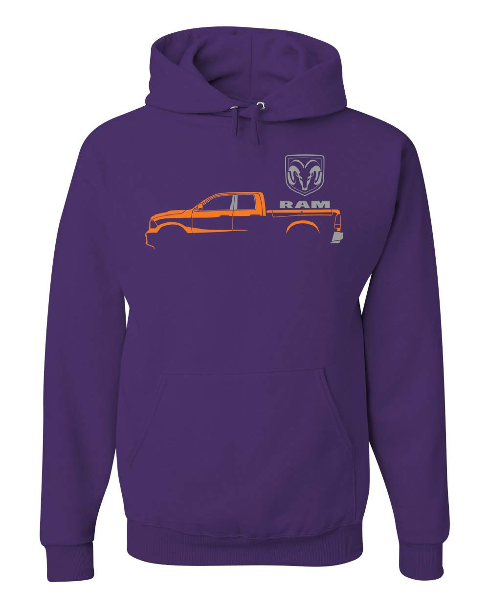 Dodge RAM Truck Hoodie - Heavy Duty V8 Pickup Sweatshirt for Men | Comfortable & Durable Pullover for Work, Outdoor & Casual Wear