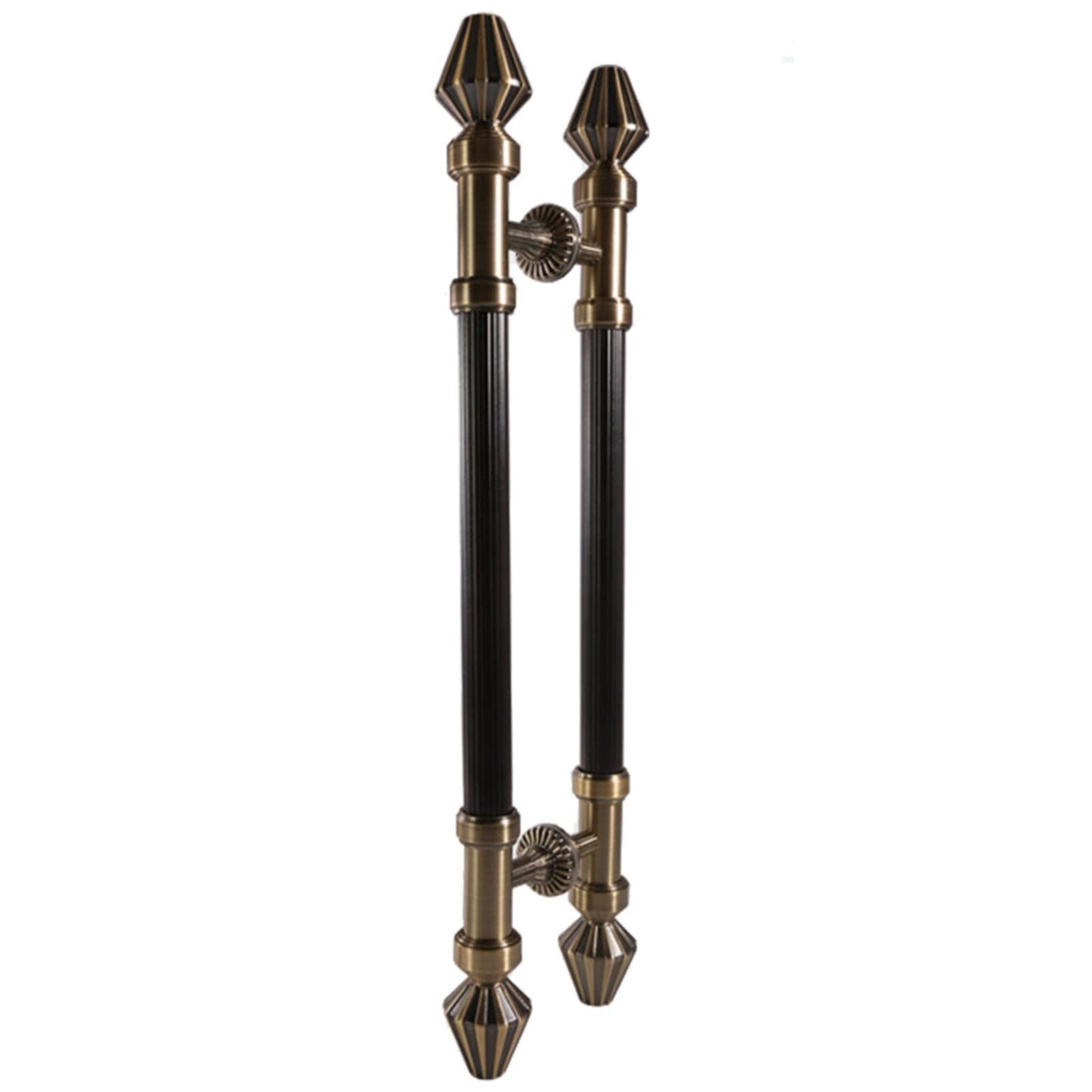 European Style Door Pull Handle - Retro Push/Pull Aluminum Alloy Entry Bar with Installation Kit for Wood/Glass/Sliding Doors (Bronze, 24 Inch) - Perfect for Barn Doors, Home Entryways & Office Spaces