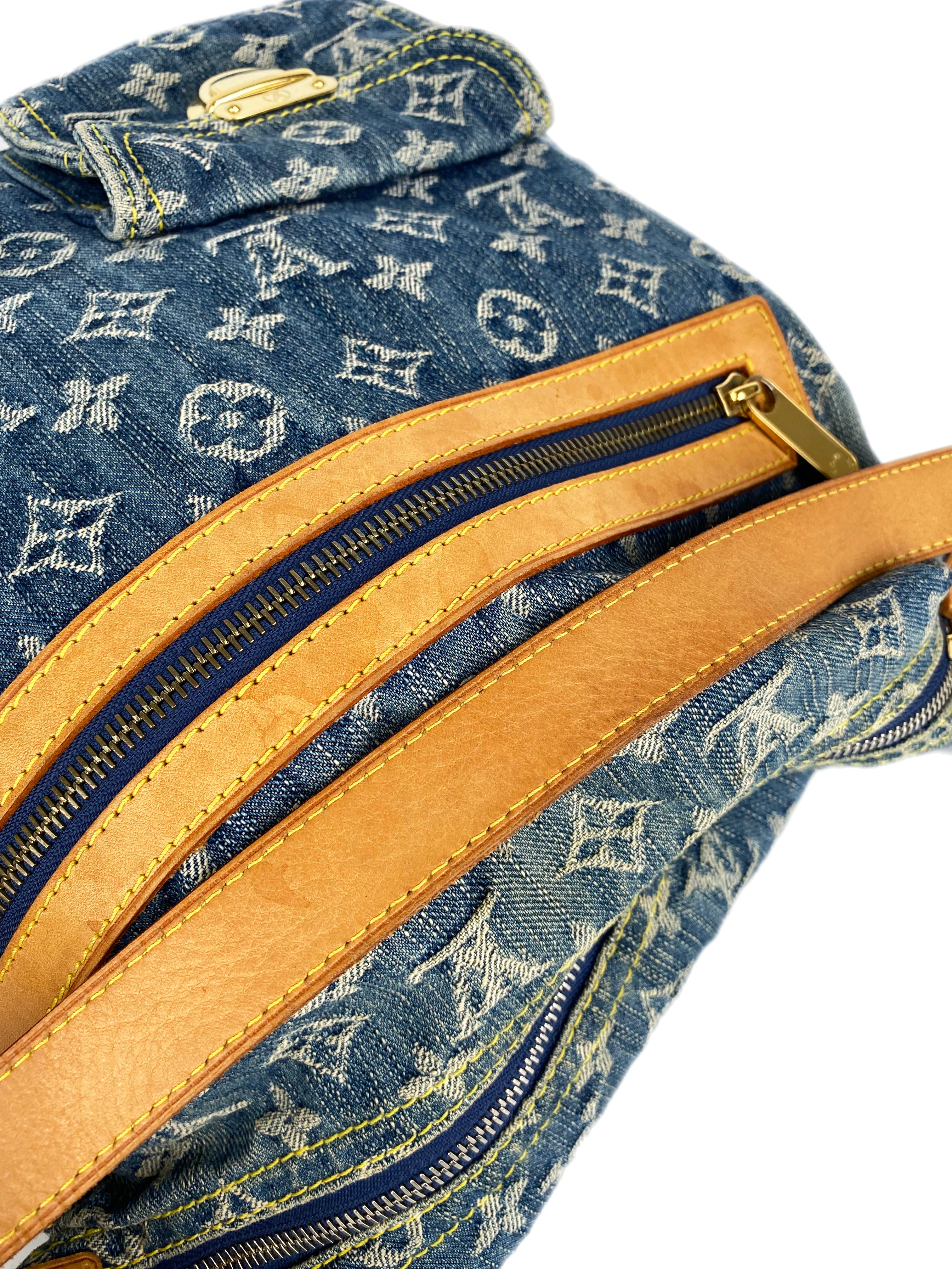 Authentic Louis Vuitton Blue Denim Baggy PM Crossbody Bag - Stylish Designer Handbag for Women, Perfect for Casual Outings & Travel Accessories