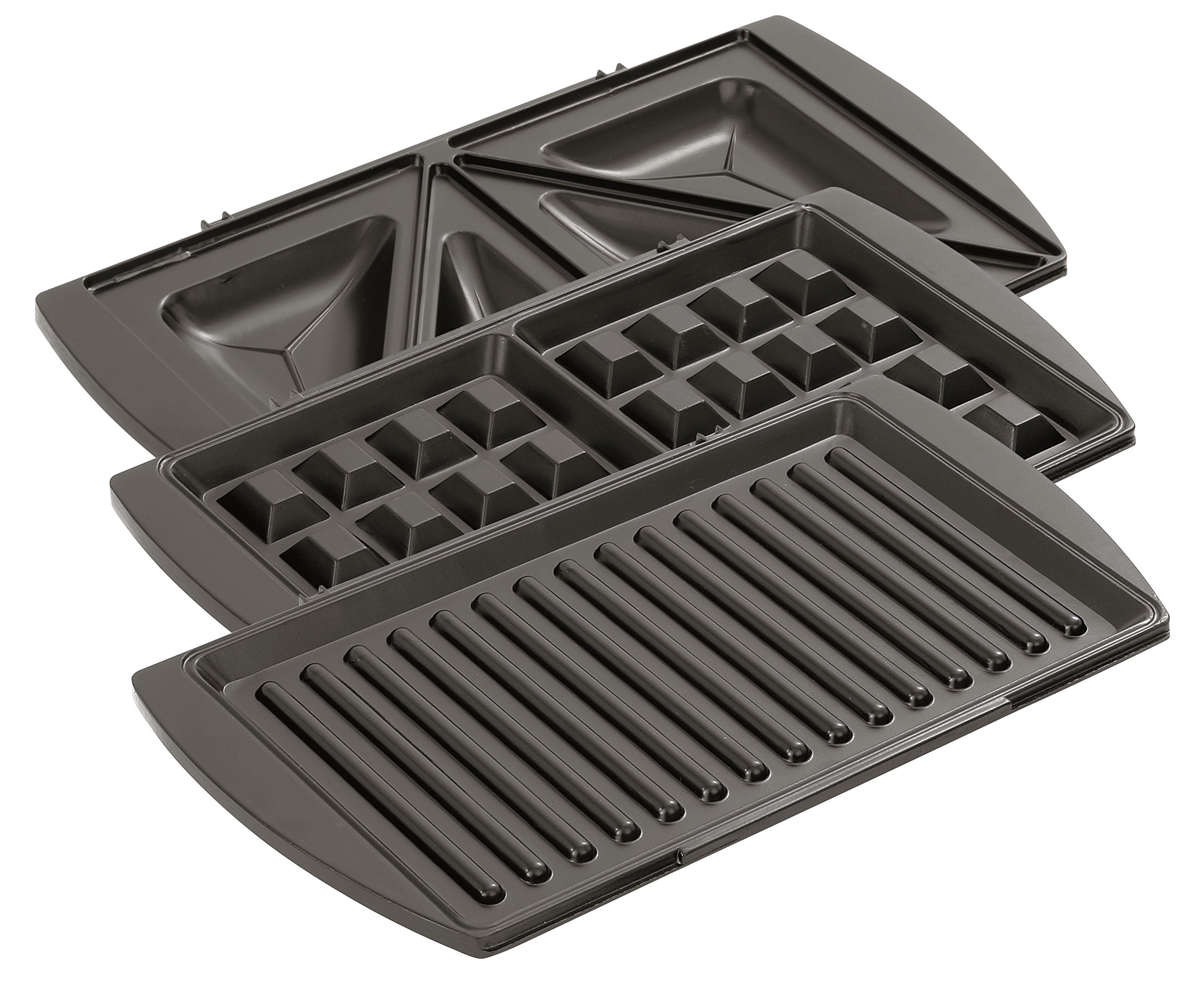 Salton 3-in-1 Pocket Sandwich Maker - Compact Stainless Steel Grill & Panini Press (2.262 kg) - Perfect for Home, Office & Camping Breakfasts
