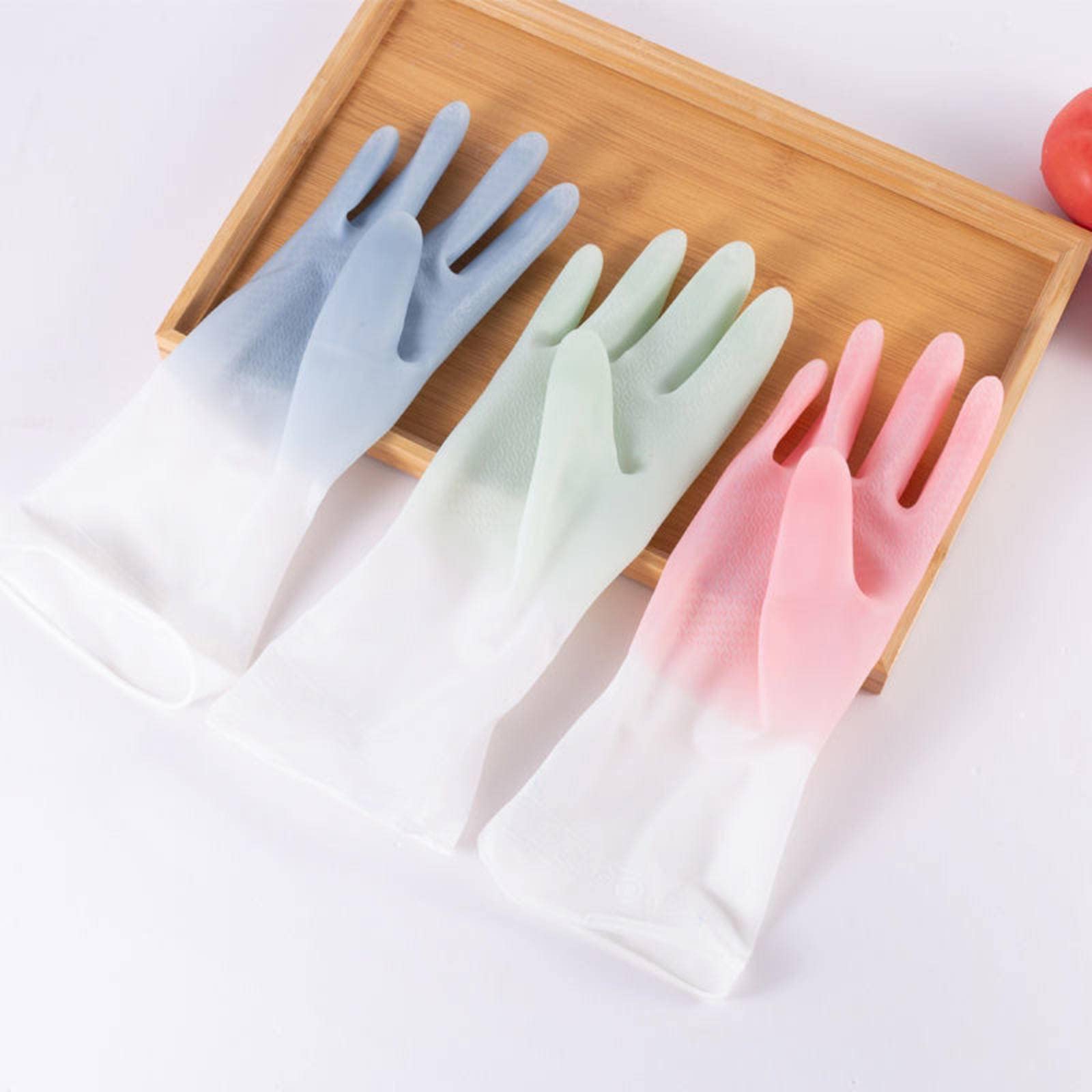 NA Women's Durable Thickened Rubber Latex Dishwashing Gloves - Waterproof, Hard-Wearing Kitchen Gloves for Washing Dishes, Cleaning & Household Chores