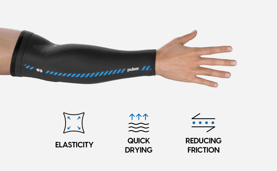 Pulsar eS Arm Sleeve - Compression Arm Sleeves for Men & Women, Long Sports Sleeve for Basketball, Running, Cycling & Outdoor Activities