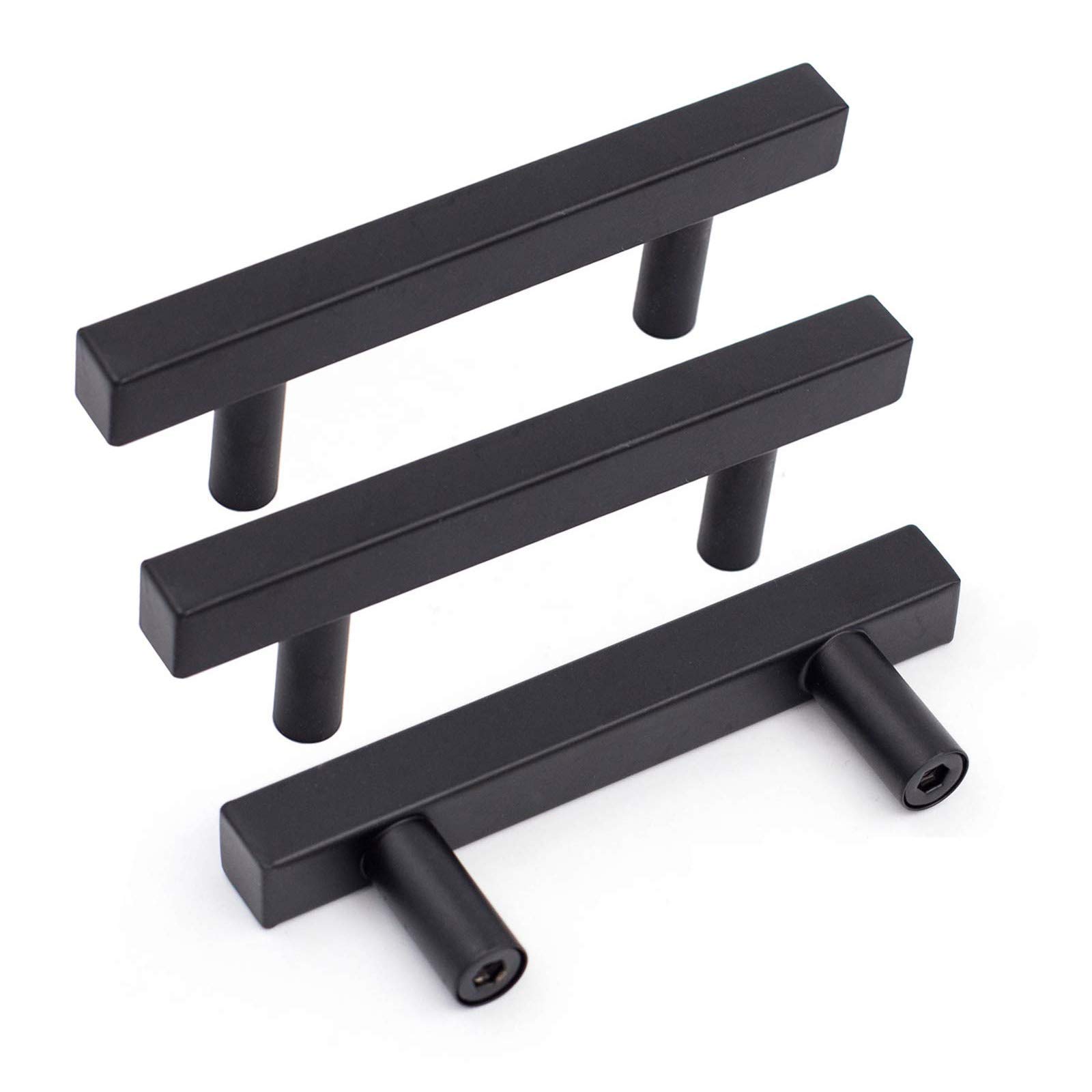 5 Pack Matte Black Cabinet Pulls 2.5 Inch - Kitchen & Bathroom Hardware for Home Upgrade