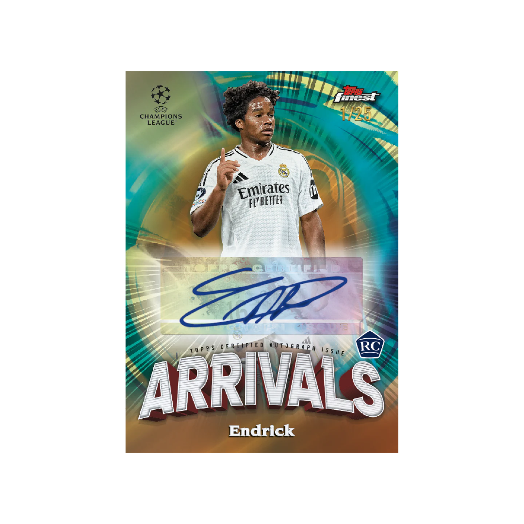 2024/25 Topps Finest UEFA Club Competitions Hobby Box - Premium Soccer Trading Cards Collection - Perfect for Collectors & Fantasy League Fans