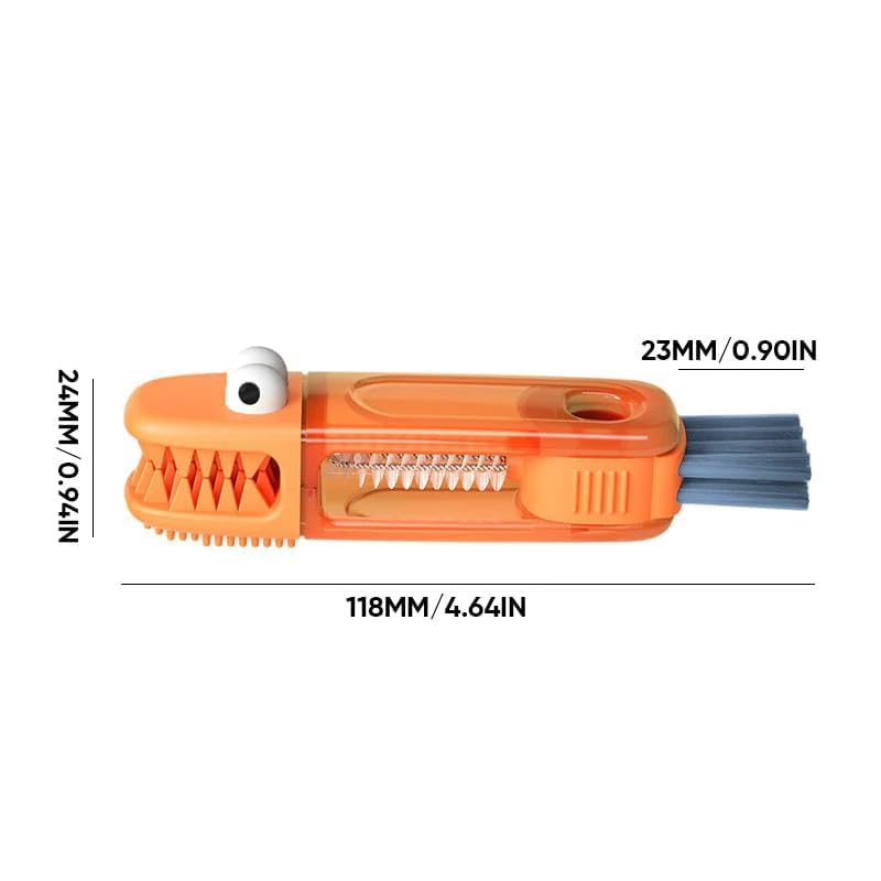 2024 New 4-in-1 Multifunctional Cleaning Brush Set - Bottle Brush, Crevice Cleaner, Cup Lid Scrubber & 360° Deep Clean Tool for Kitchen, Baby Bottles, Vases & Hard-to-Reach Areas | Portable Flower Crocodile Brush (A12)