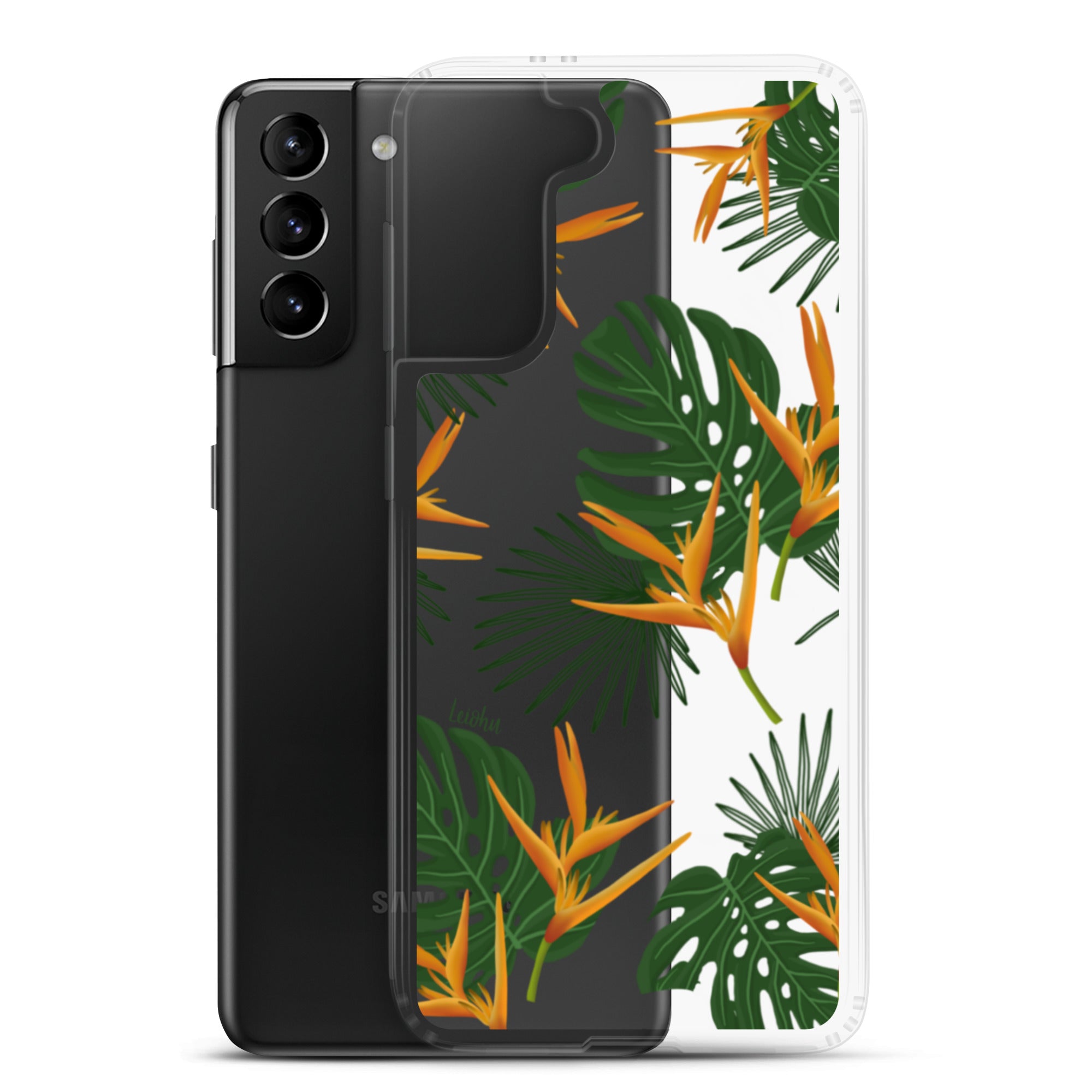 Vintage Paradise Clear Protective Case for Samsung Galaxy - Slim & Durable Phone Cover for Everyday Use & Travel