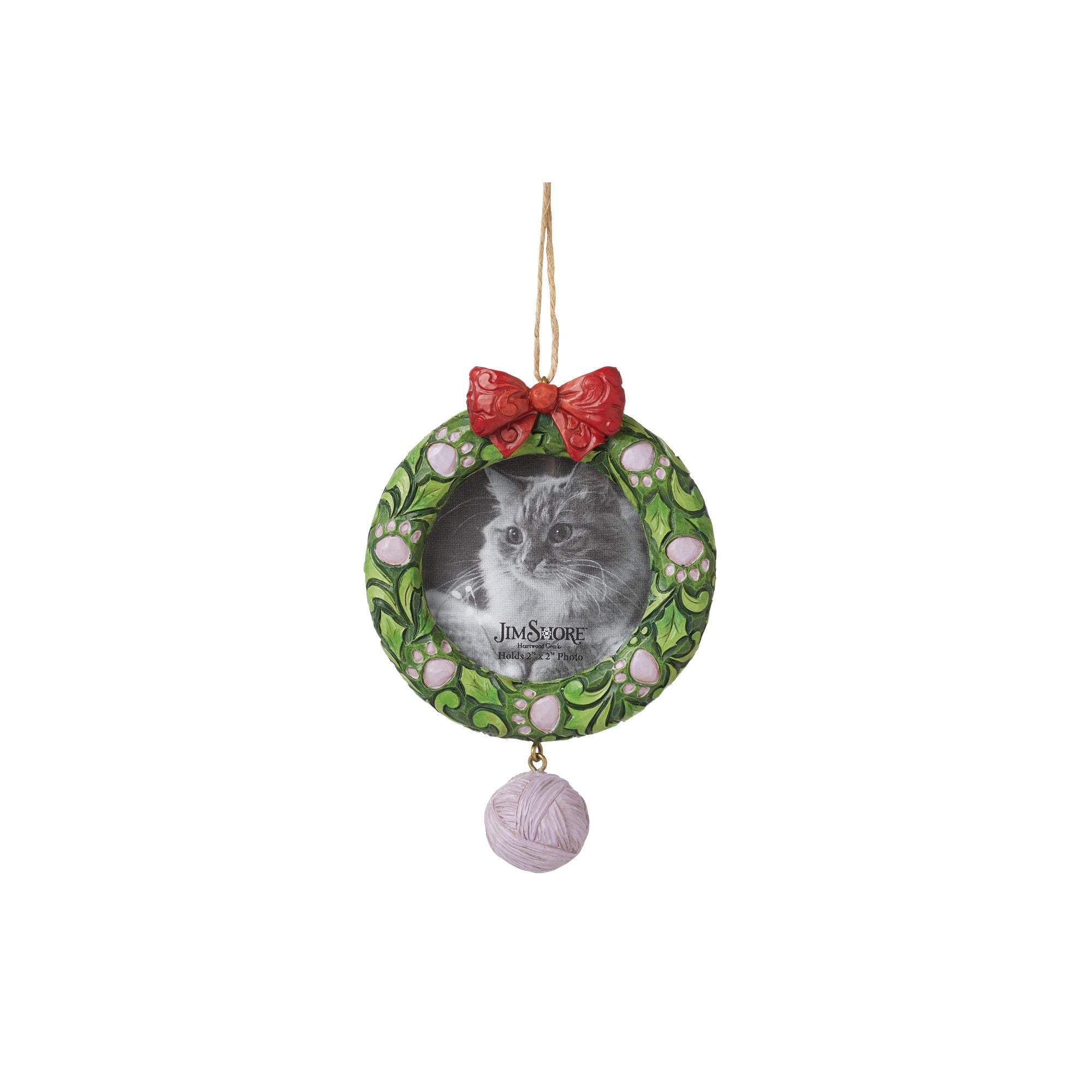 Cat Wreath Frame Ornament for Pets - Handmade Floral Cat Memorial Decor - Perfect for Pet Loss Remembrance, Pet Graves, and Home Memorial Displays