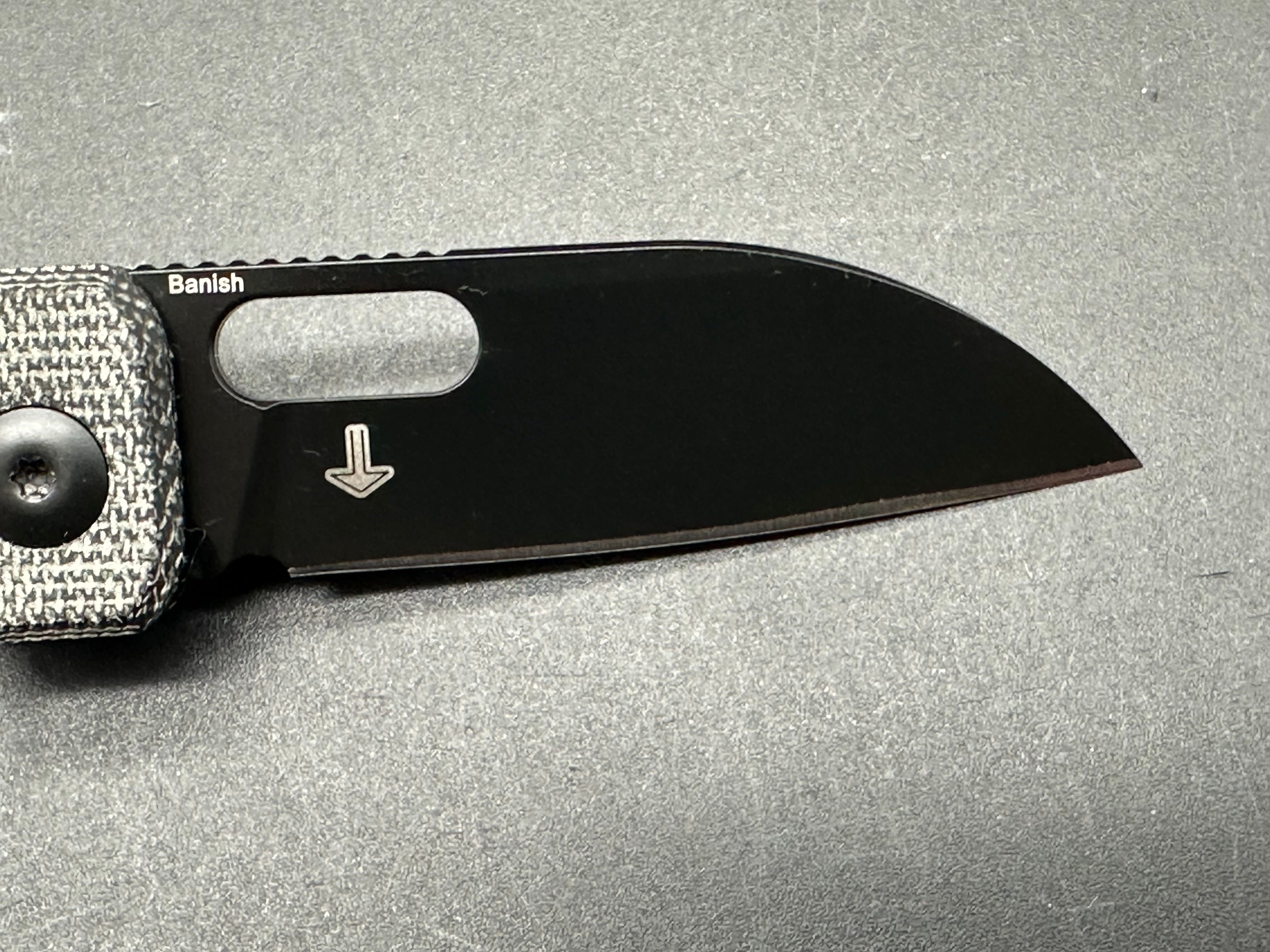KIZER BANISH Folding Pocket Knife - 154CM Stainless Steel Blade, Button Lock, Micarta Handle - EDC, Camping, Outdoor Survival Gear