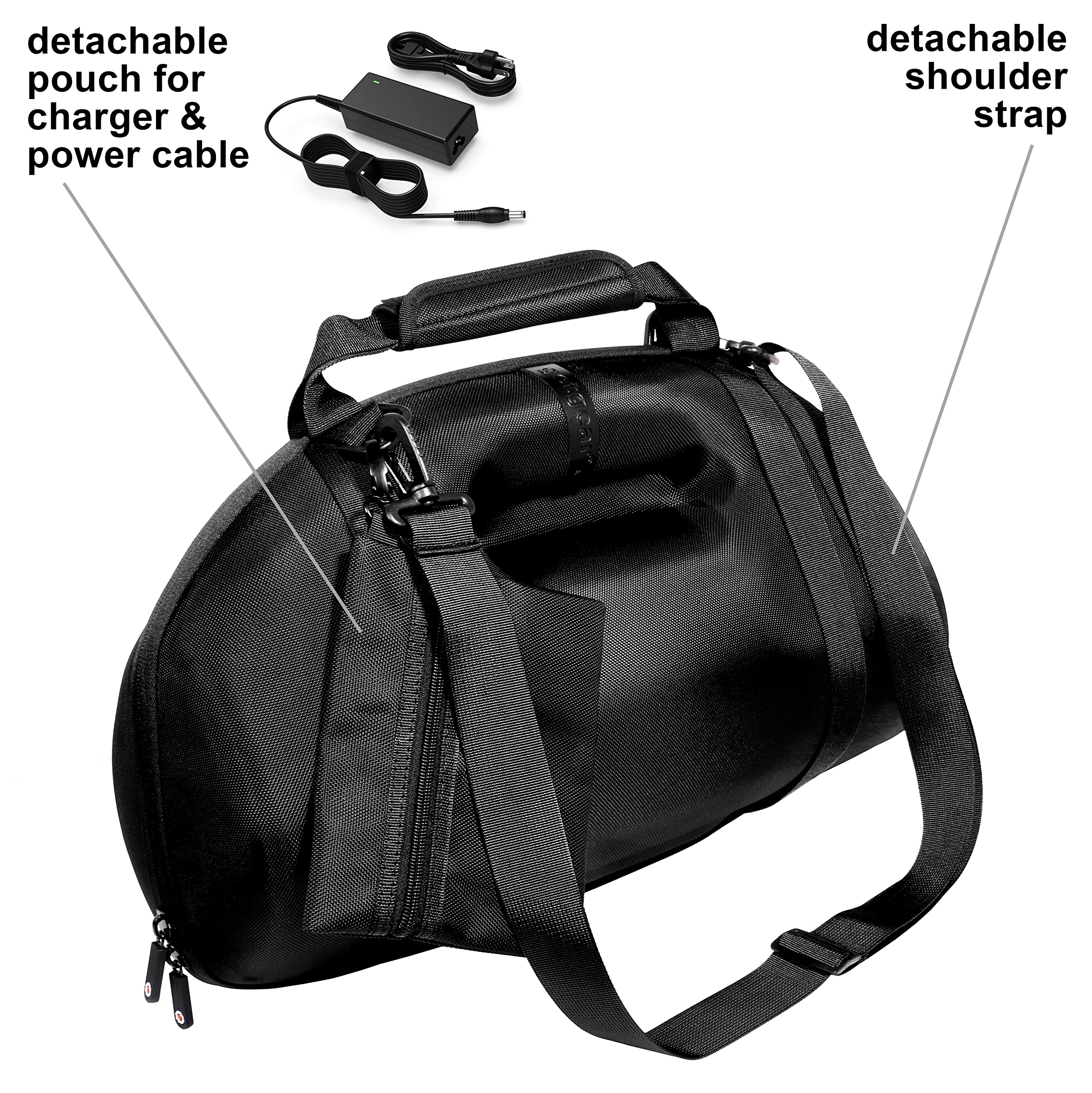 GETGEAR Waterproof Protective Case for JBL Boombox, Boombox 2 & Boombox 3 Portable Speakers - Custom Fit with Handle & Adjustable Shoulder Strap, Removable Accessory Pouch - Perfect for Travel, Beach, Pool Parties & Outdoor Adventures