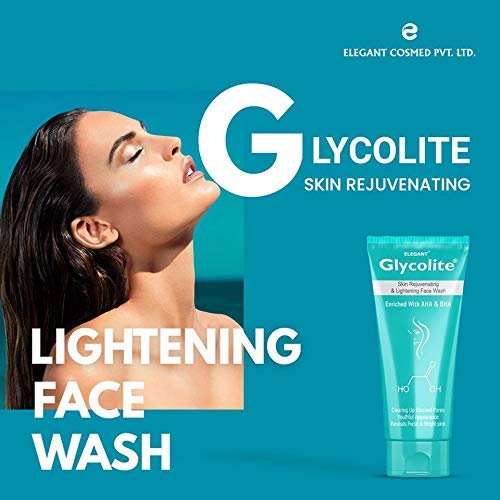 Glycolite Glycolic Acid Face Wash 60ml - Skin Rejuvenating & Lightening Cleanser for All Skin Types | Improves Texture, Tone & Brightness | Reveals Radiant Skin | Perfect for Daily Skincare Routine & Acne-Prone Skin