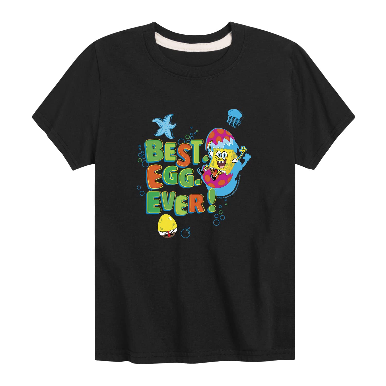 SpongeBob SquarePants Easter Graphic T-Shirt for Toddlers & Kids - Soft Cotton Short Sleeve Tee - Perfect for Easter Celebrations, Birthday Gifts & Casual Wear